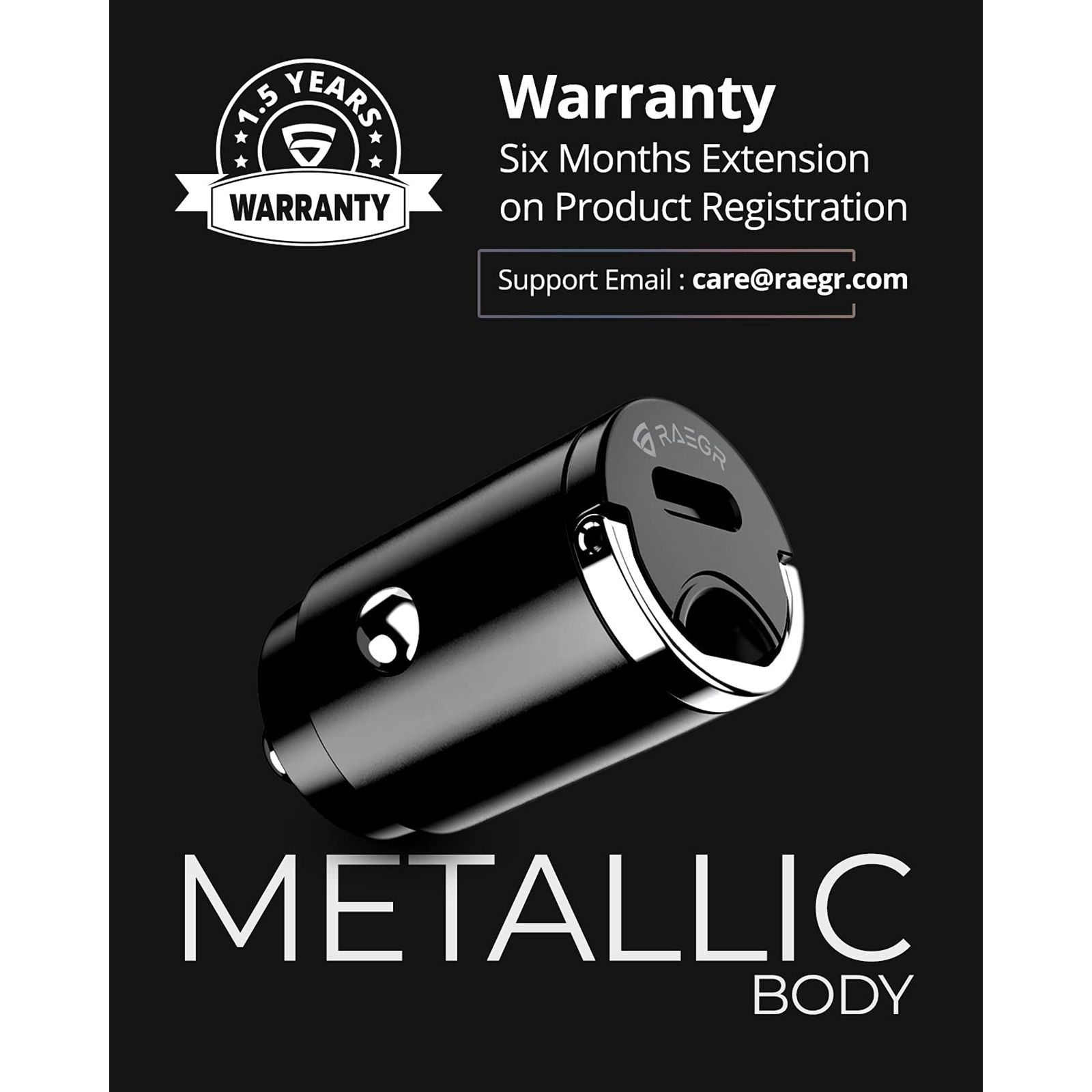 RAEGR RapidLink Dashboard (Efficient Quick Charging, RG10216, Black)_9