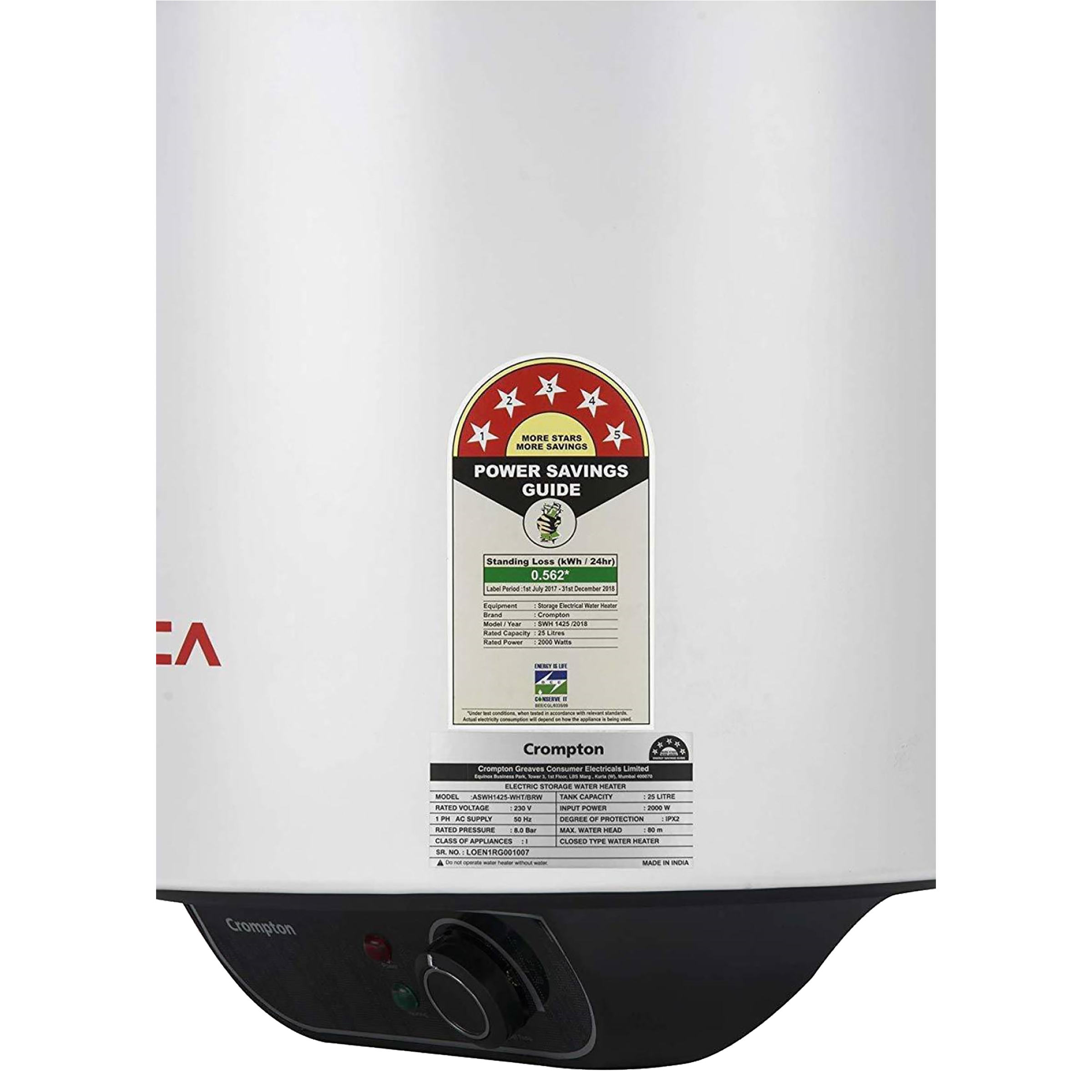 Crompton Amica 10 Litres 5 Star Storage Water Geyser (2000 Watts, ASWH-2010, White)_6