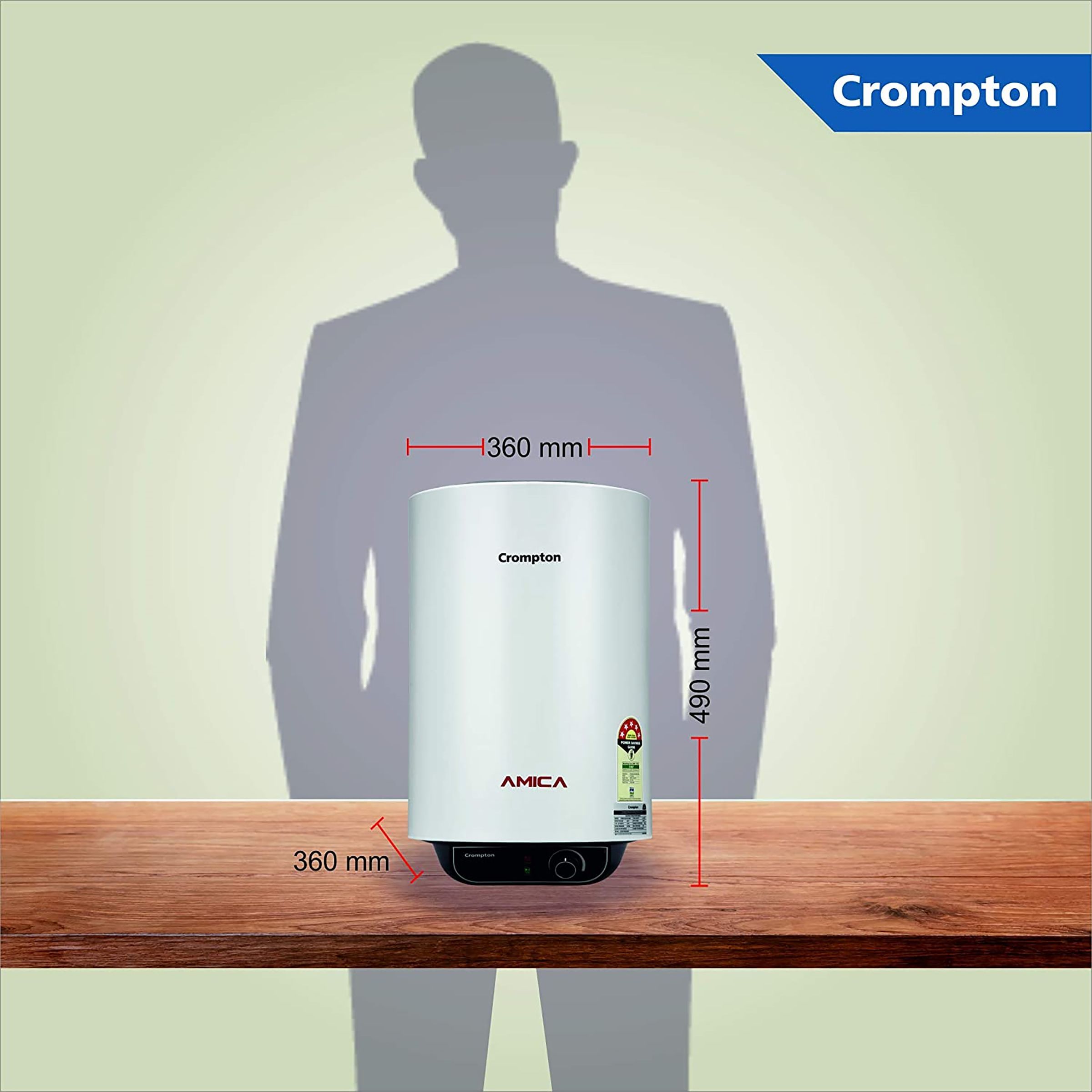 Crompton Amica 10 Litres 5 Star Storage Water Geyser (2000 Watts, ASWH-2010, White)_8