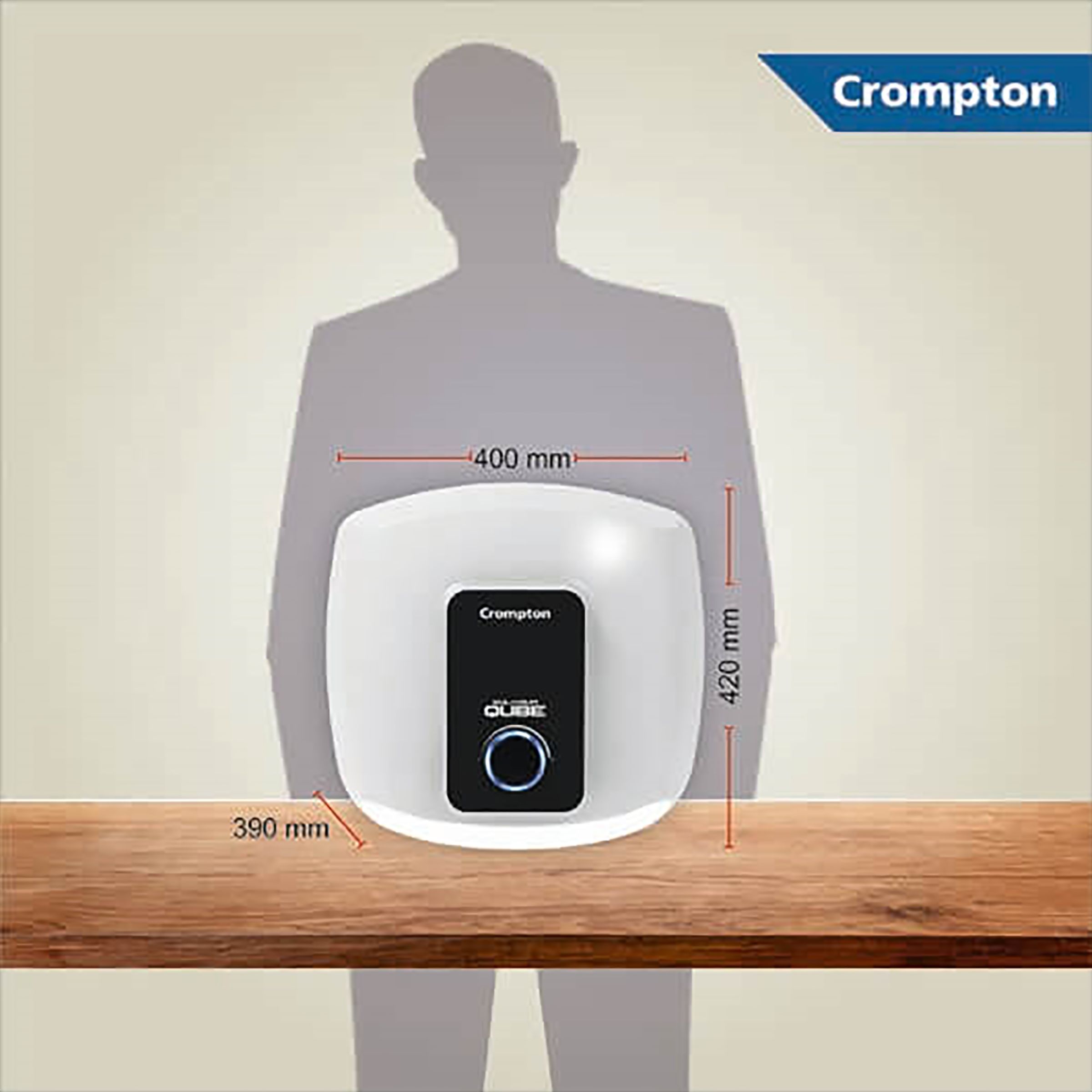 Crompton Solarium Qube 25 Litres 5 Star Storage Water Geyser (2000 Watts, ASWH-2425, White)_5