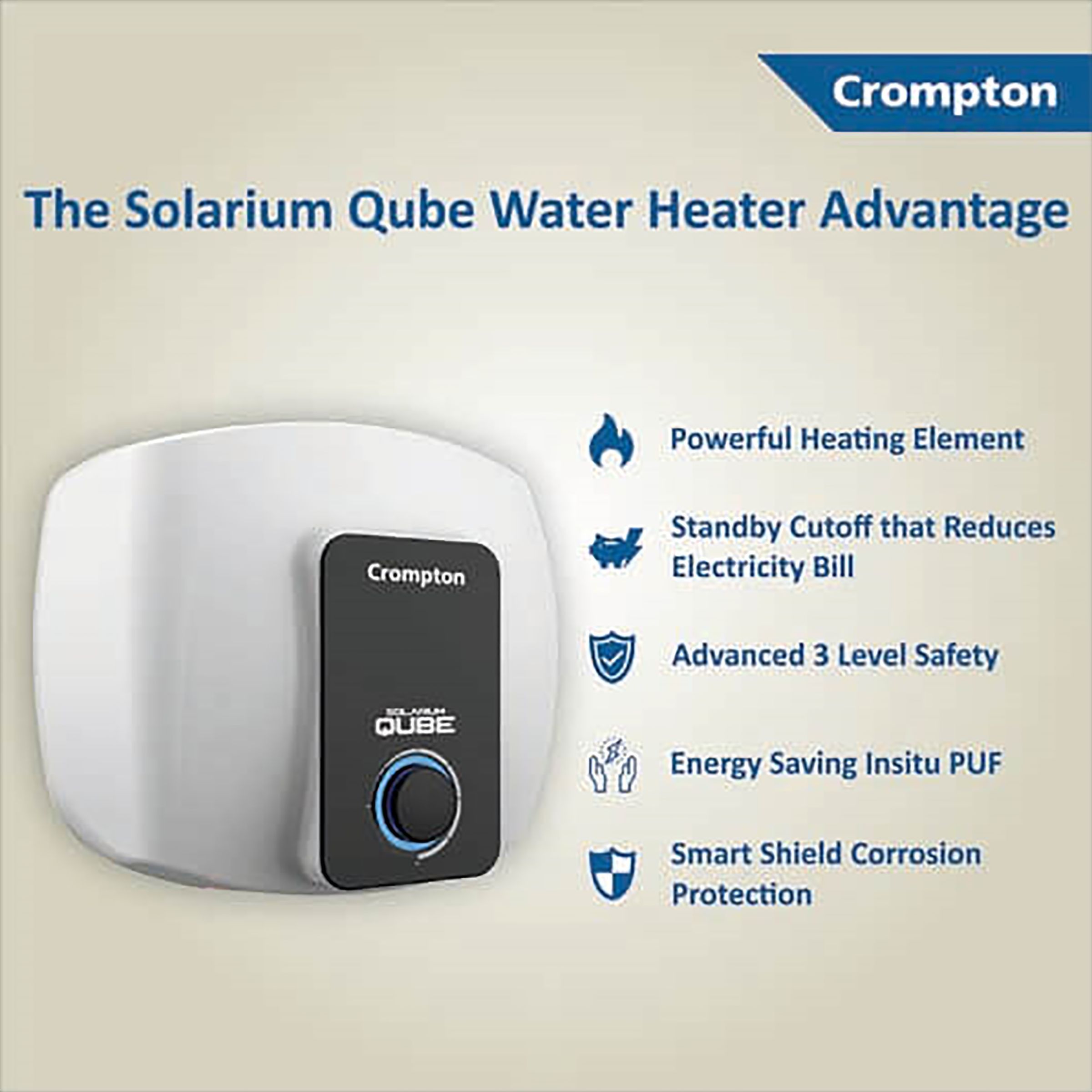 Crompton Solarium Qube 25 Litres 5 Star Storage Water Geyser (2000 Watts, ASWH-2425, White)_9