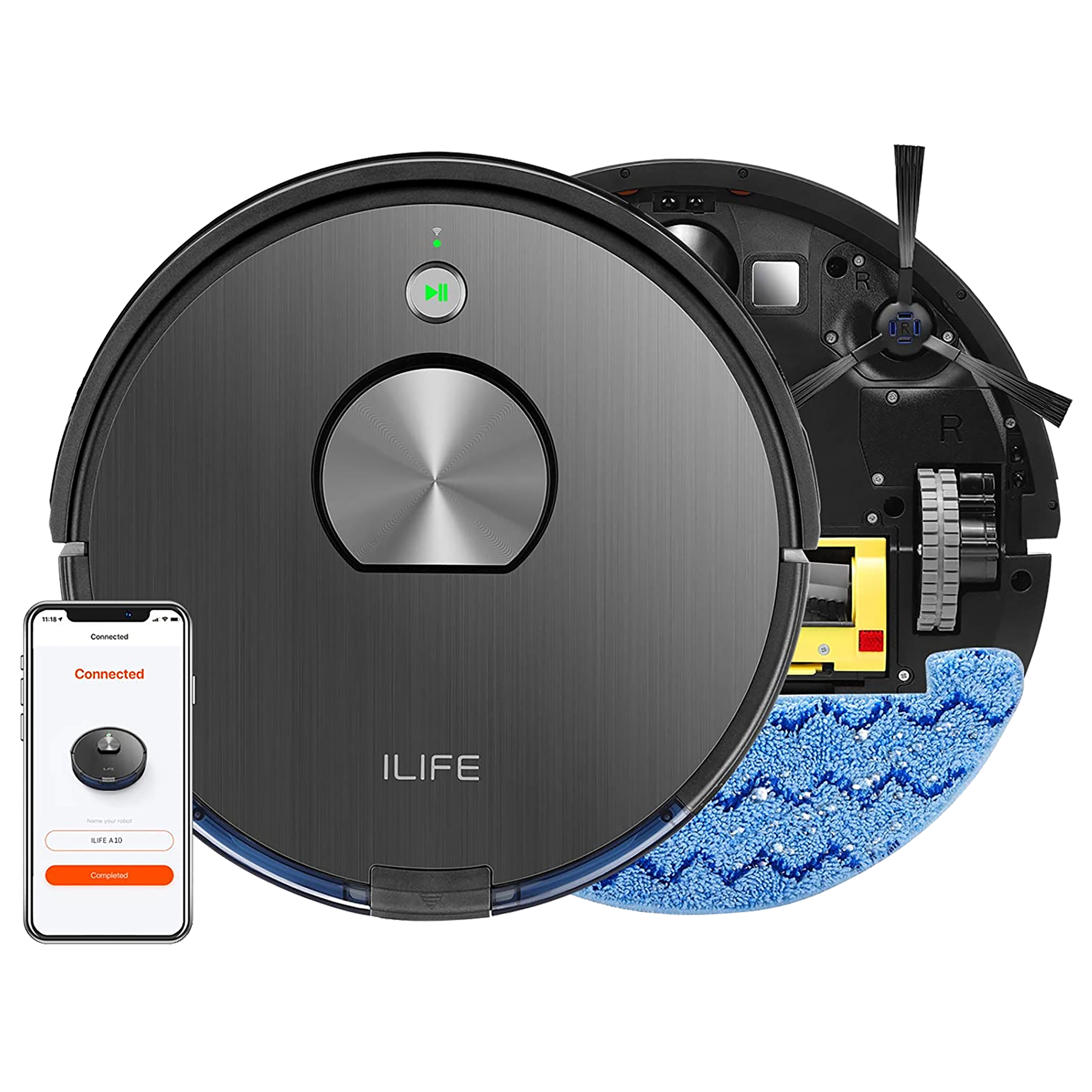 ILIFE Robotic Vacuum Cleaner (A10S, Black) ILIFE Robotic Vacuum Cleaner (A10S, Black)_1