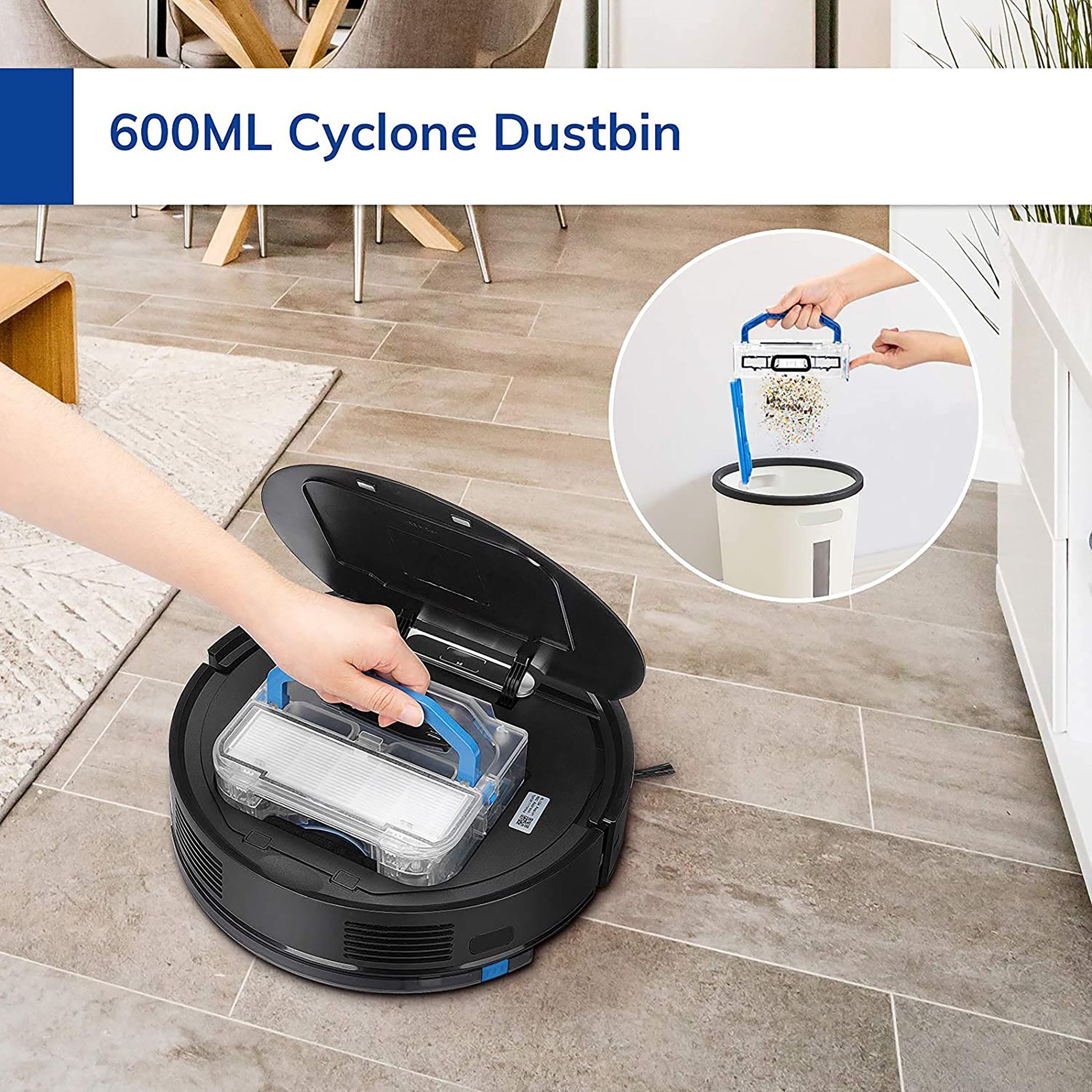 ILIFE B5 Max 25 Watts Robotic Vacuum Cleaner (600ml, Blue)_6