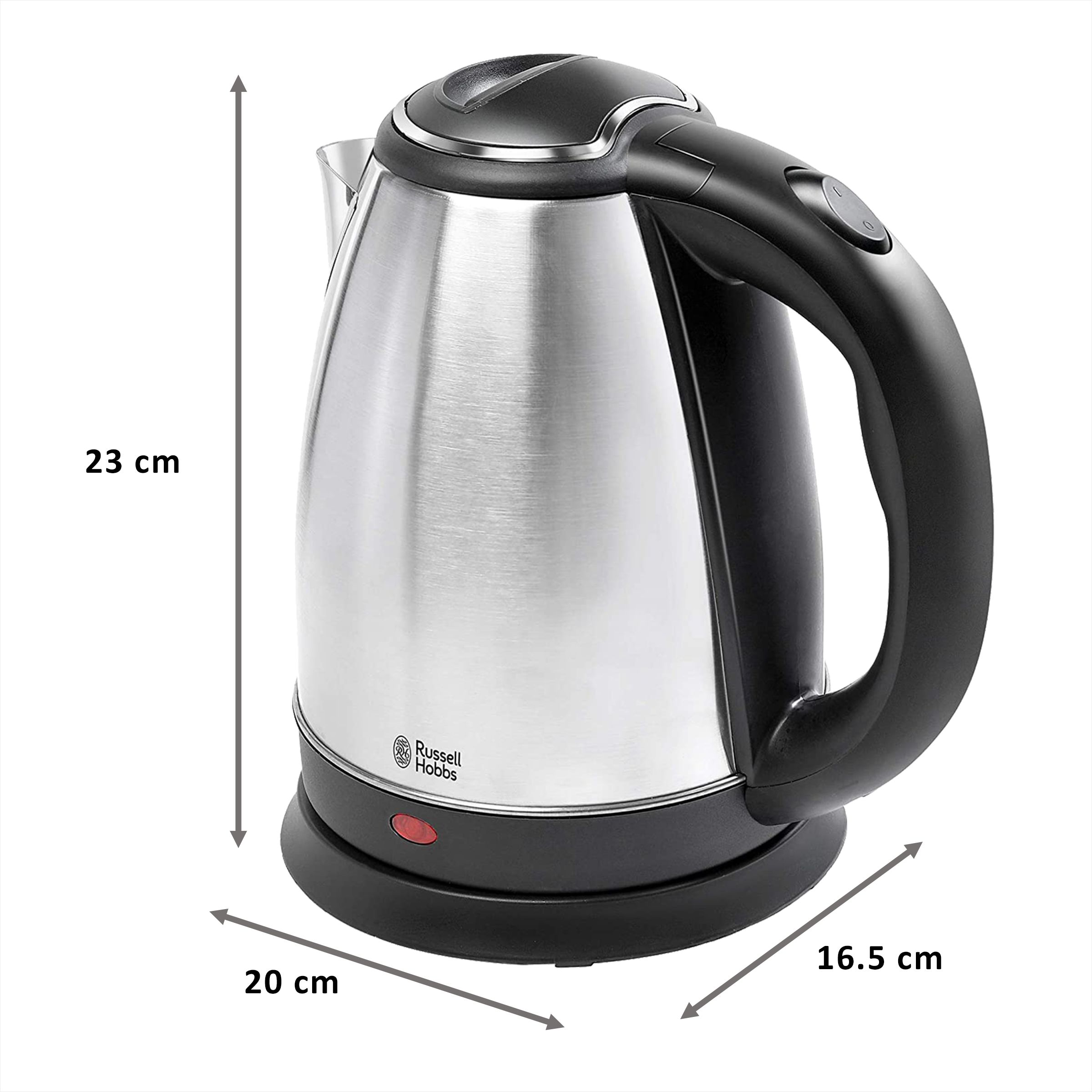 Russell Hobbs 1.8 Litres 1500 Watts Electric Kettle (Detachable Base, 360 Degree Swivel Base, DOME1818, Silver)_2