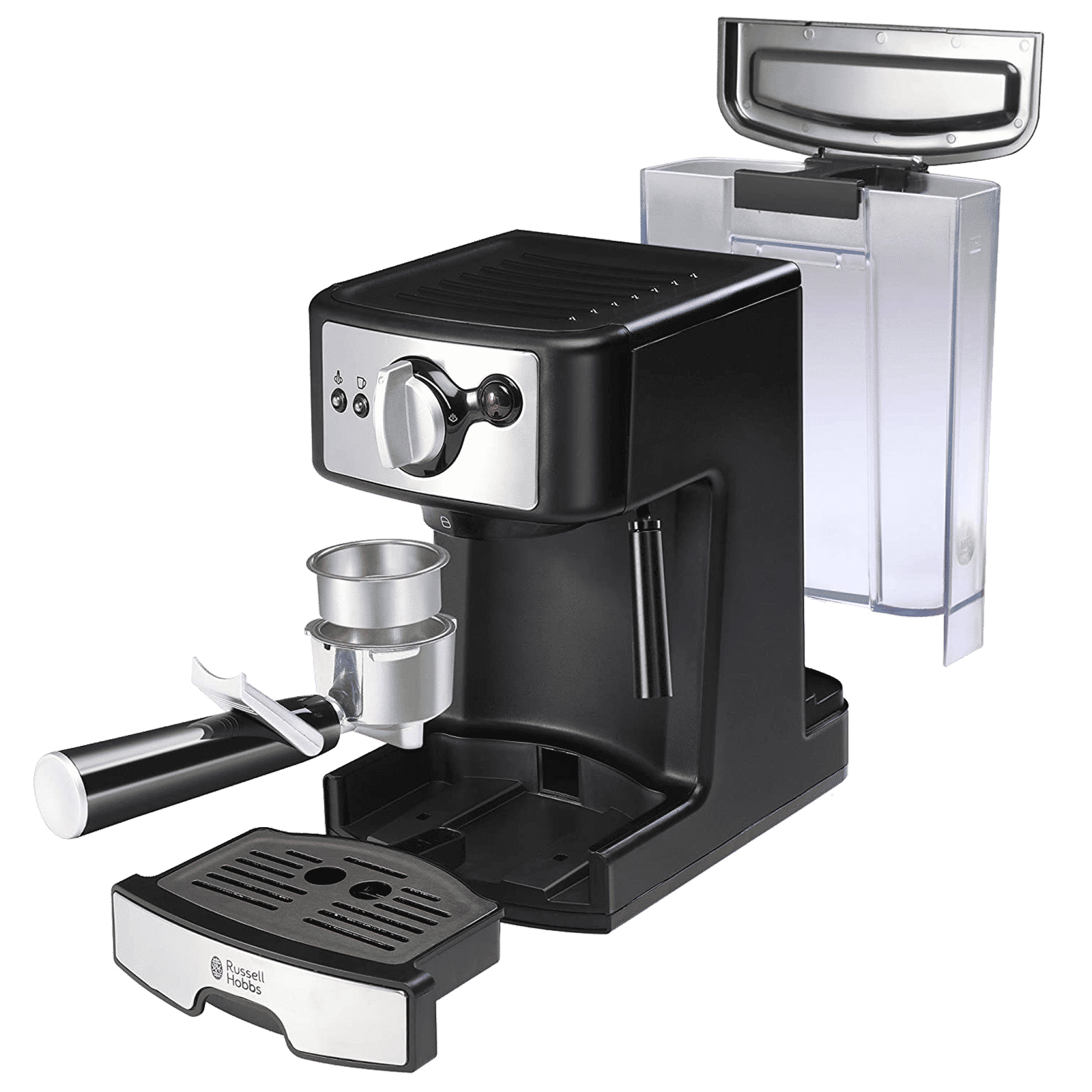 Russell Hobbs Automatic Coffee Maker (Makes Espresso, 15 Bar Pressure, 190713A, Black) Russell Hobbs Automatic Coffee Maker (Makes Espresso, 15 Bar Pressure, 190713A, Black)_3