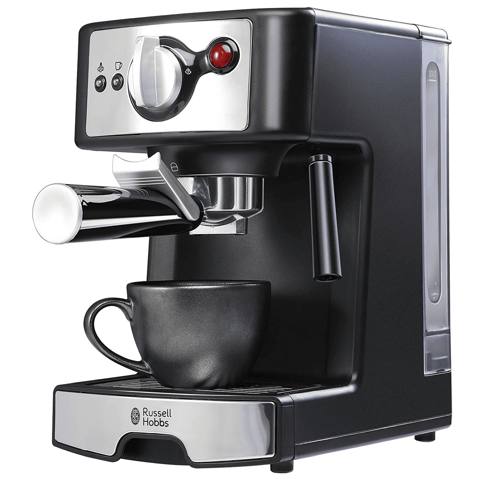 Russell Hobbs Automatic Coffee Maker (Makes Espresso, 15 Bar Pressure, 190713A, Black) Russell Hobbs Automatic Coffee Maker (Makes Espresso, 15 Bar Pressure, 190713A, Black)_1