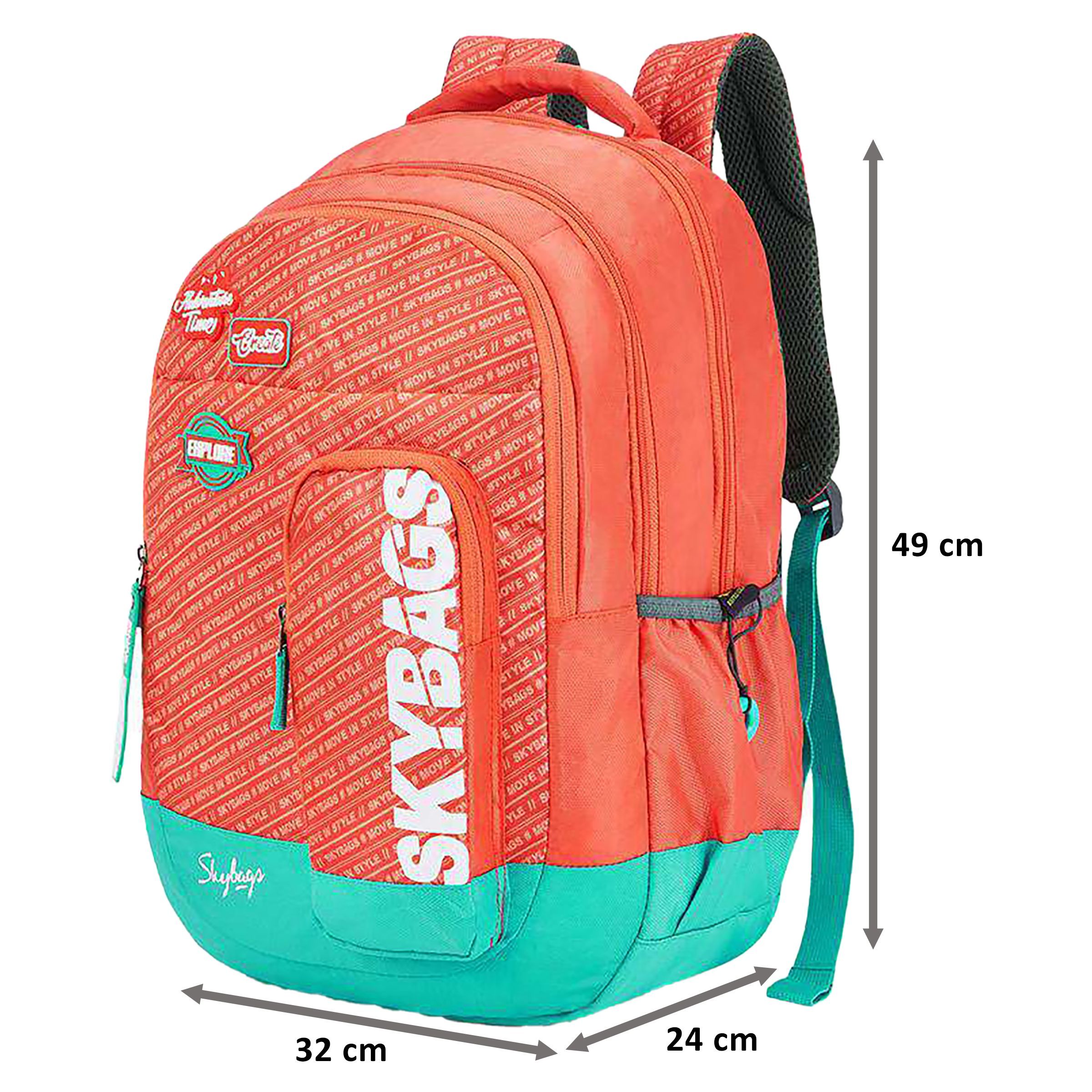 Sky Bags Astro Nxt 8 34 Litres Mini Gucci Backpack (Rain Cover, BPASN8PCOR, Coral)_2