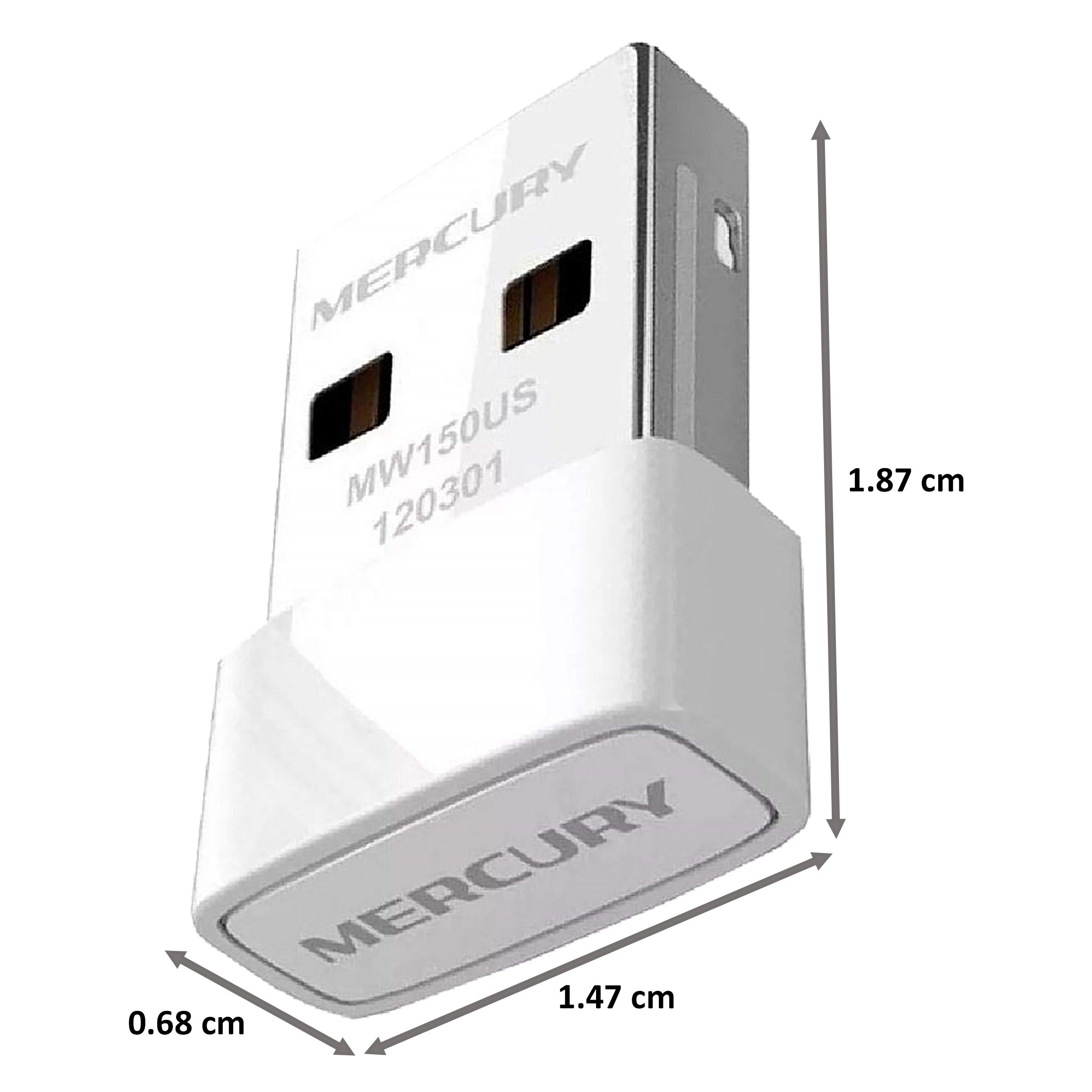 MERCUSYS MW150US Single Band Network Adapter (1 Antenna, Plug & Play (Built-in Driver), Nano Size, White)_2