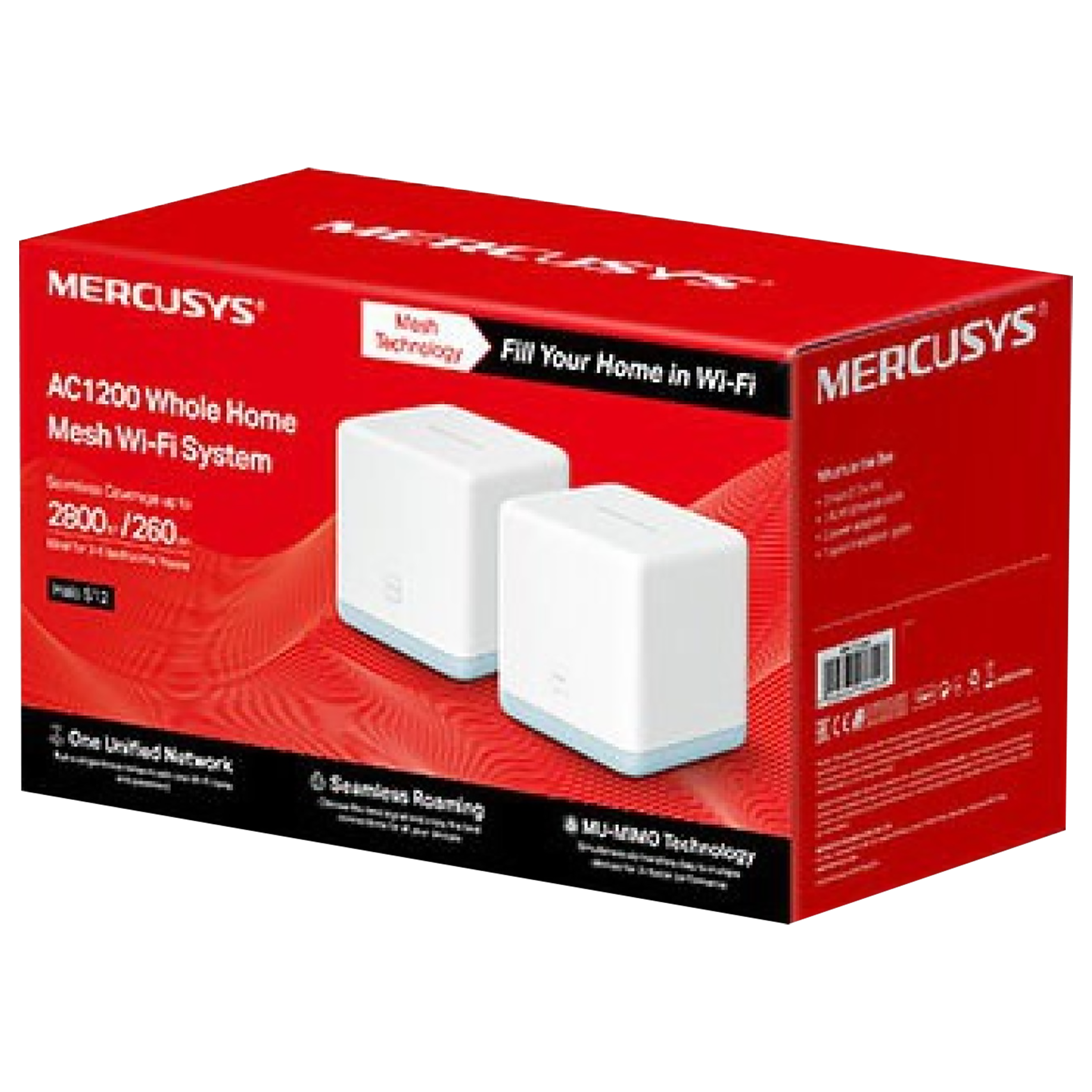 MERCUSYS Halo S12 Dual Band Wi-Fi 5 Mesh Router (2 Nodes, Seamless Roaming, Ultra-High Performance, White)_5