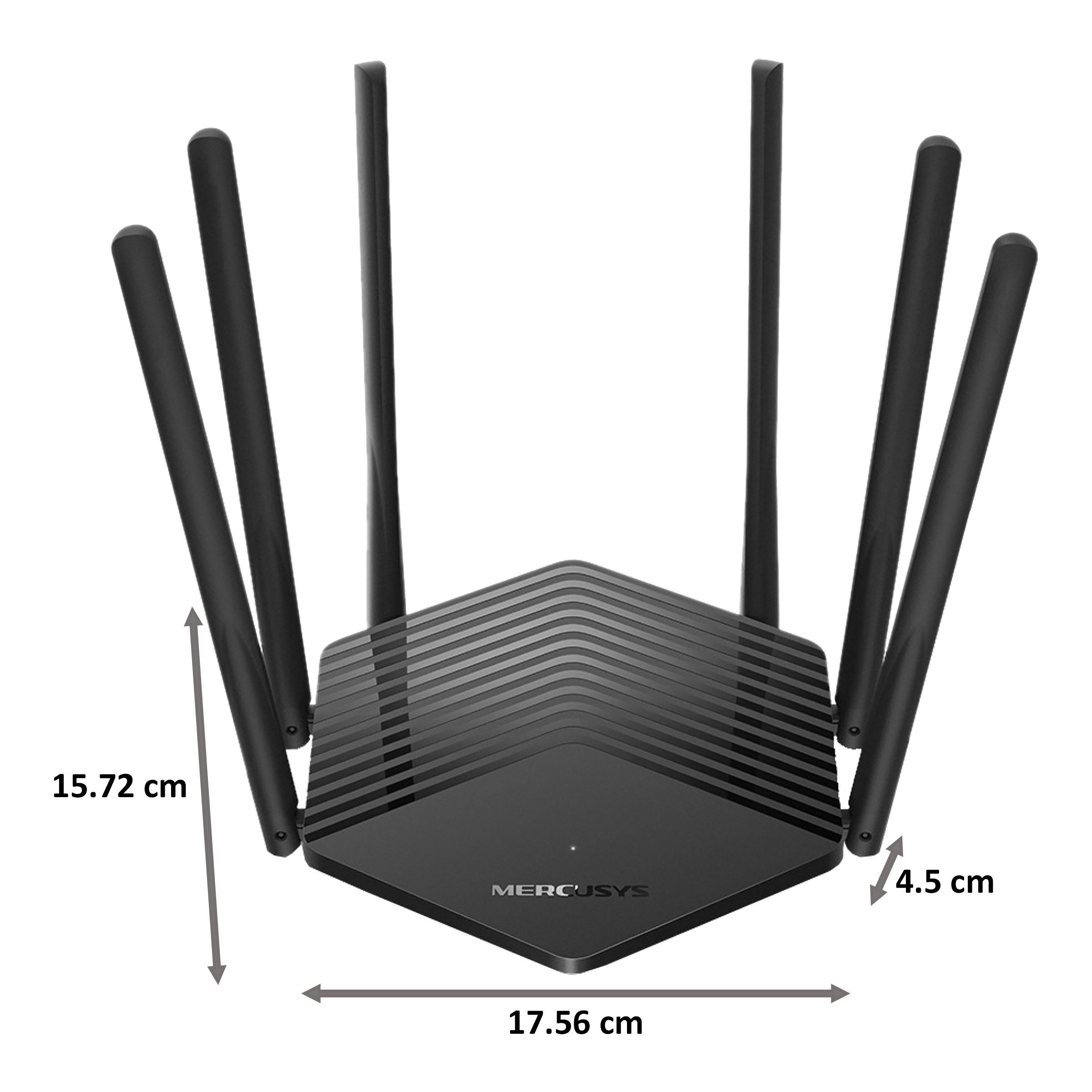MERCUSYS AC Dual Band Wi-Fi 5 Router (6 Antennas, 2 LAN Ports, MU-MIMO, Black) MERCUSYS AC Dual Band Wi-Fi 5 Router (6 Antennas, 2 LAN Ports, MU-MIMO, Black)_2