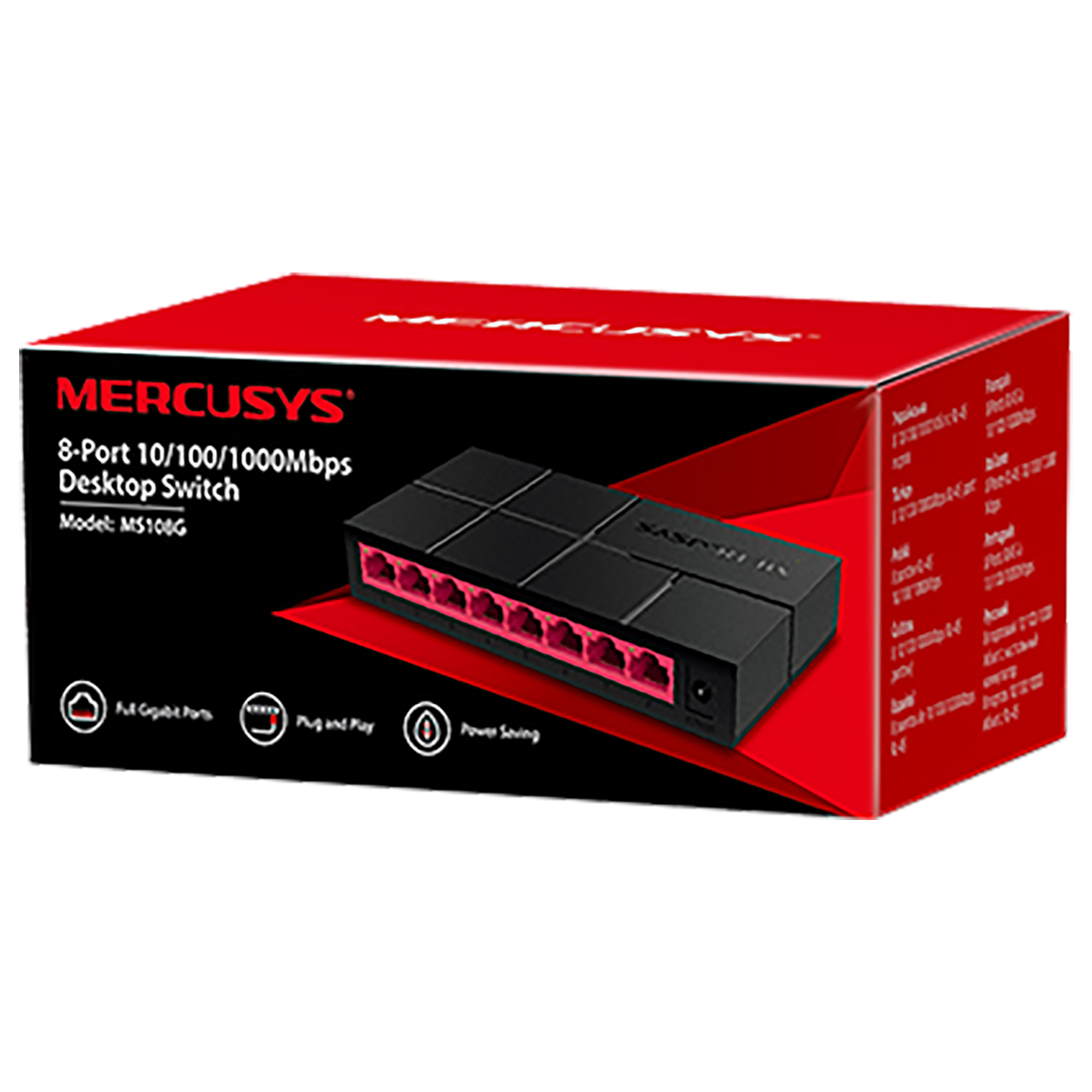 MERCUSYS 8 Ports Switch/Plug (Green Ethernet Technology, MS108G, Black)_6