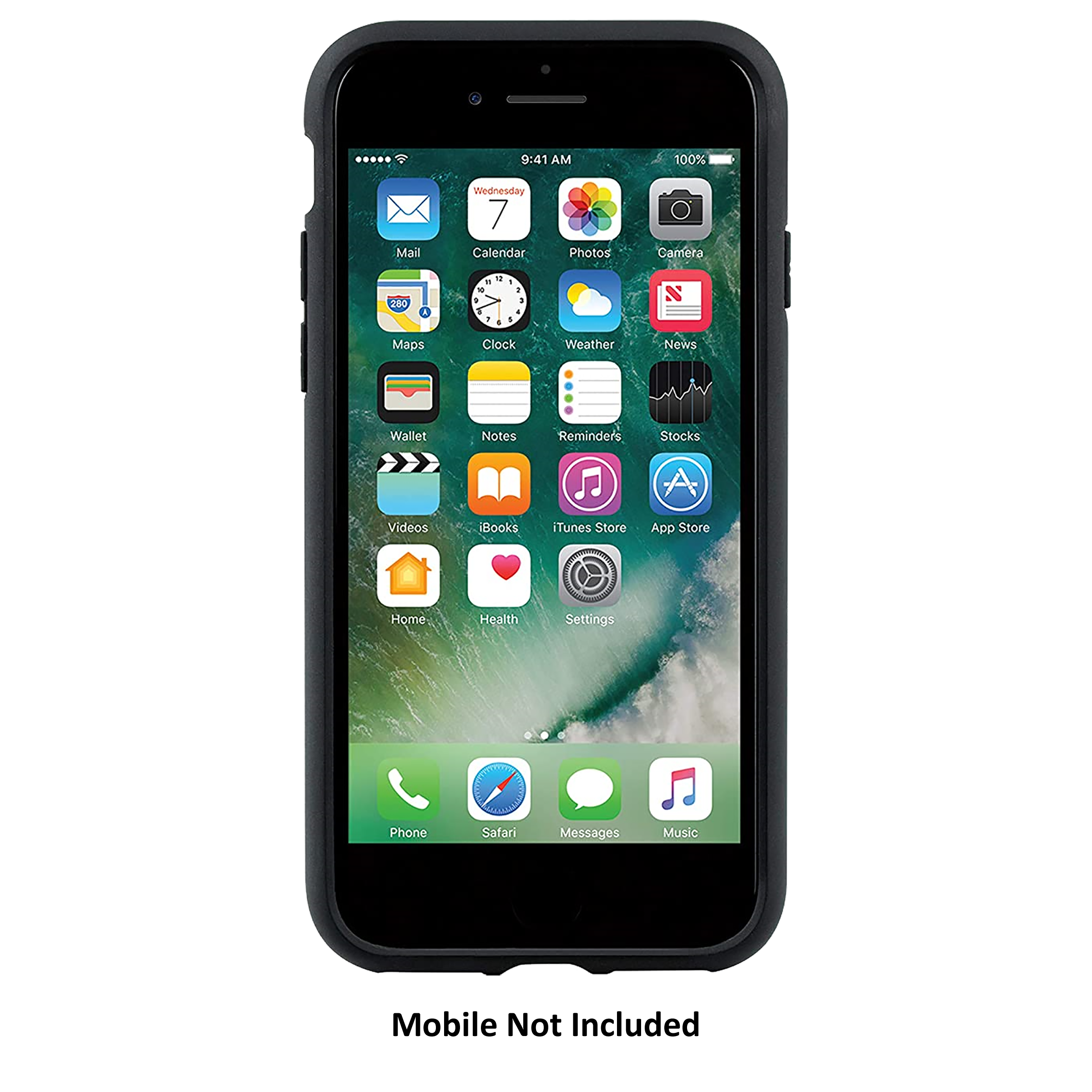 AT&T WPC1 Back Cover for Apple iPhone 7 and iPhone 8 (Credit Card Holder, Black)_2