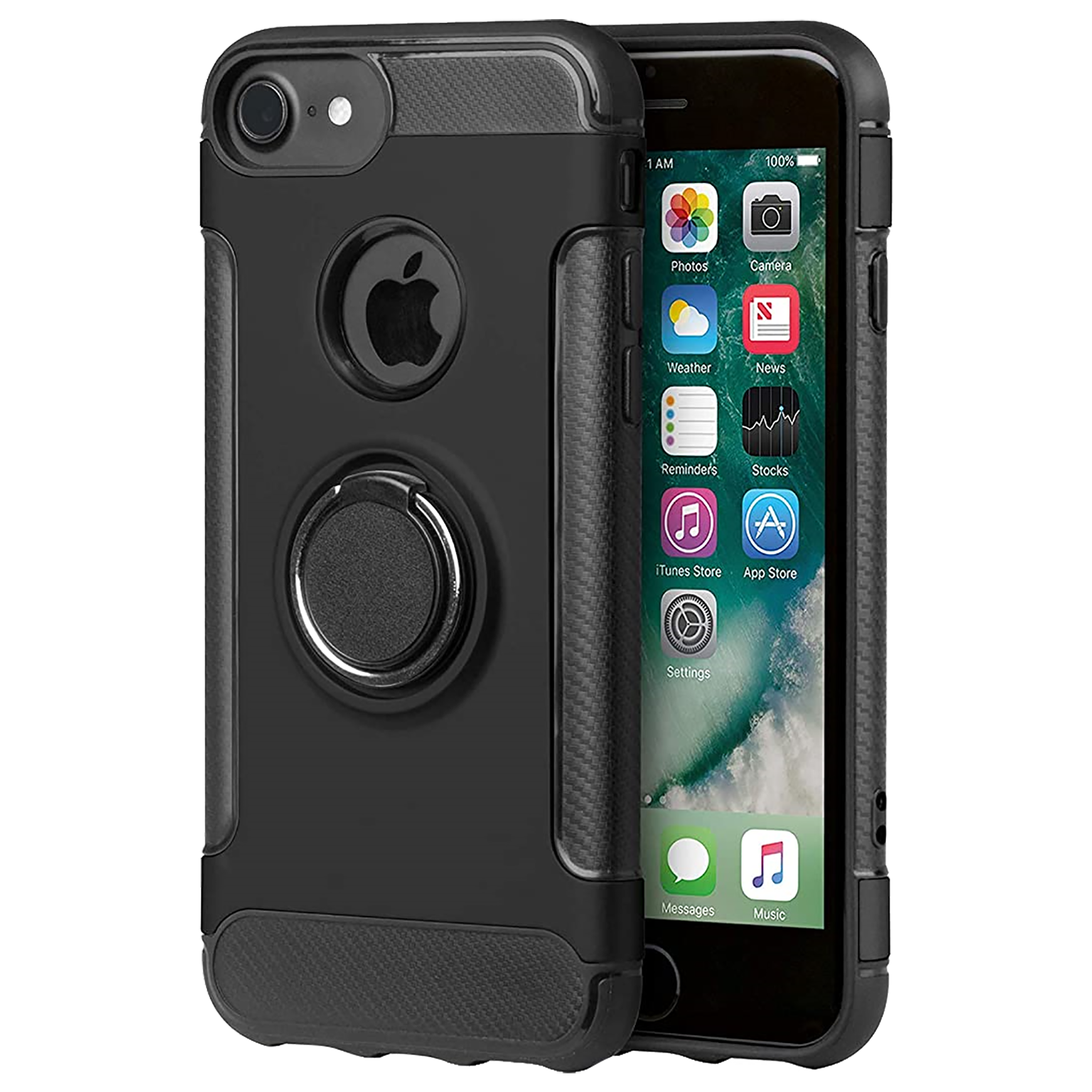 AT&T Back Cover for Apple iPhone 7 and iPhone 8 (Camera Protection, Black)_1