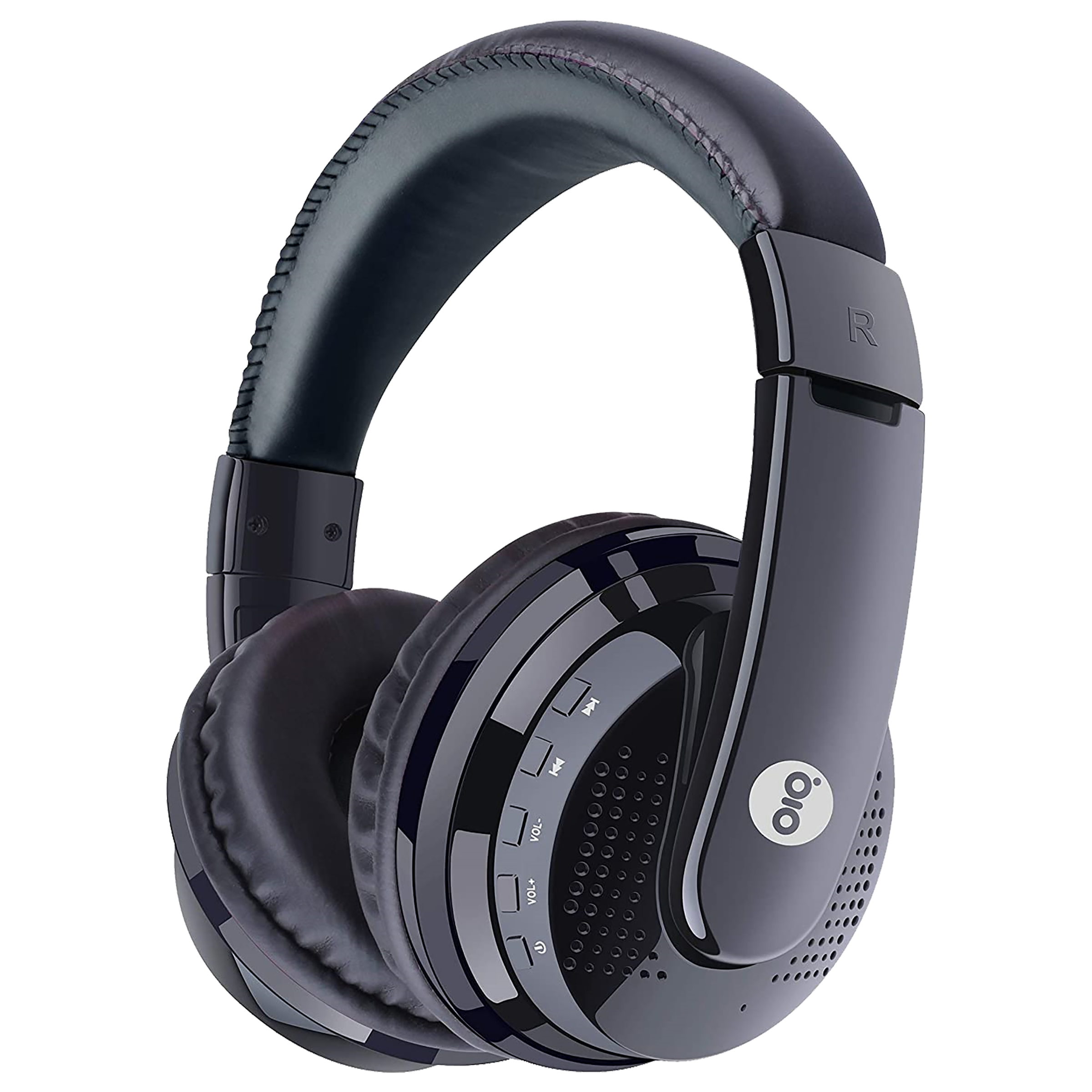 GIZmore Giz Over-Ear MH411 Passive Noise Cancellation Wireless Headphone with Mic (Bluetooth 5.0, Built-In Microphone, Black)_1