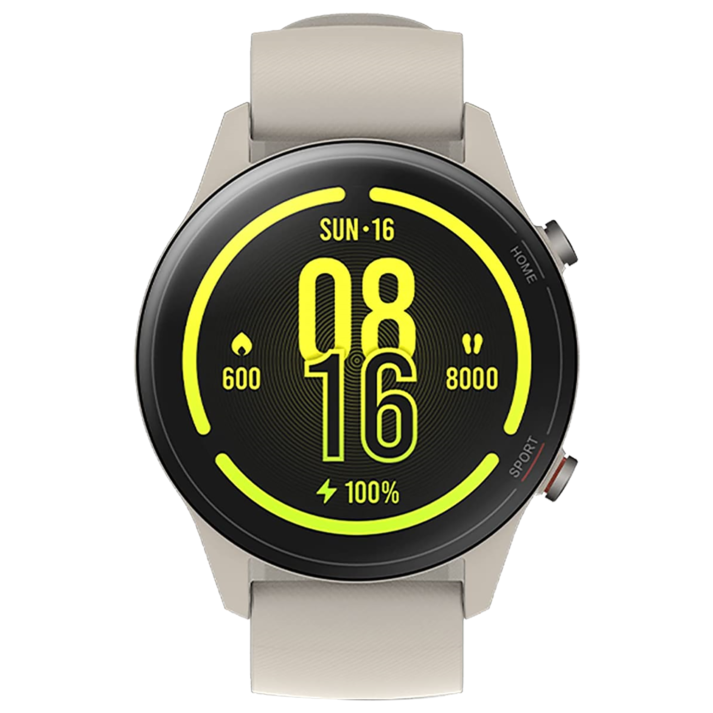 Xiaomi Revolve Active Smartwatch (GPS, 35.33mm) (Alexa Built-In, BHR4725IN, Black/Beige, Sport Band)_1