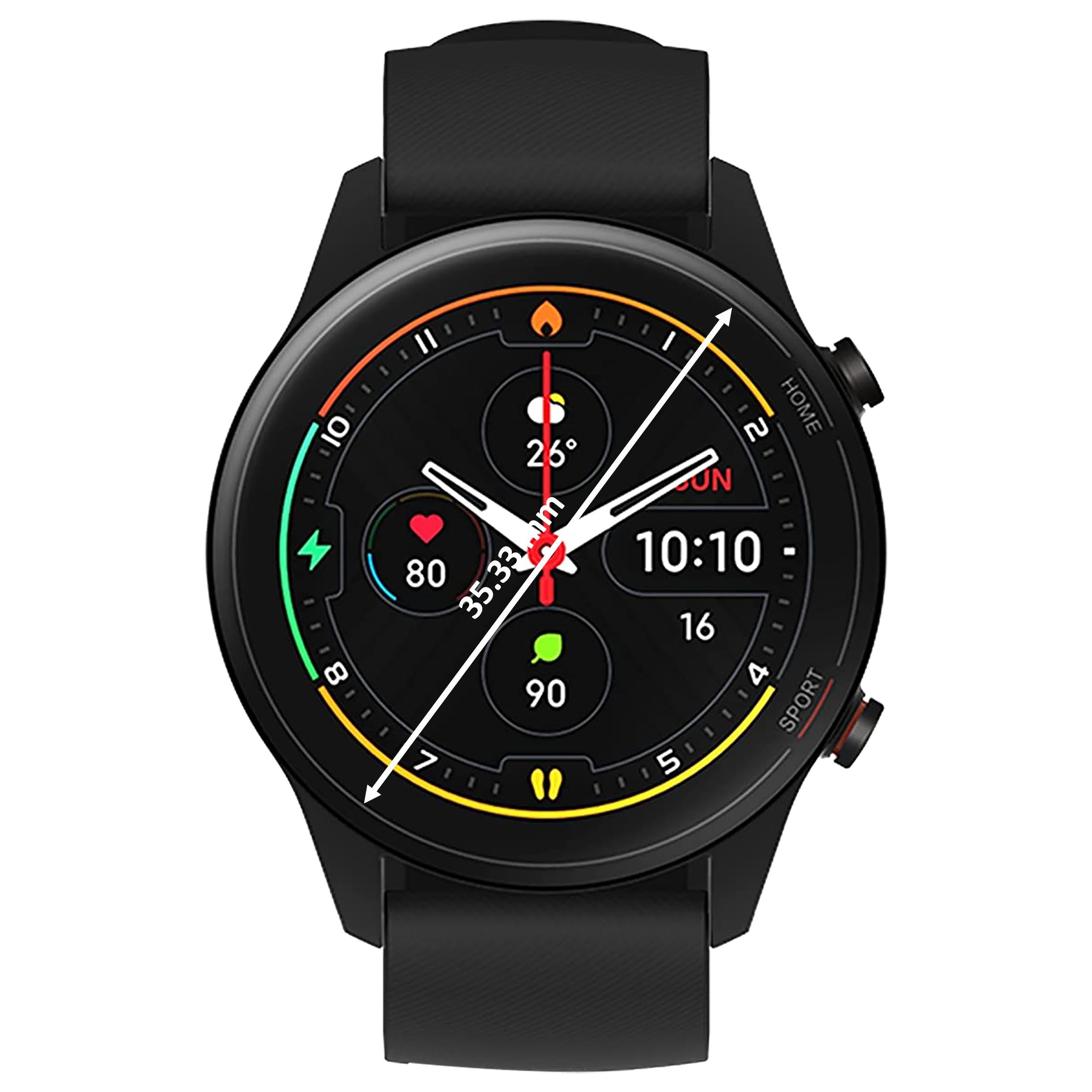 Xiaomi Revolve Active Smartwatch (GPS, 35.33mm) (Alexa Built-In, BHR4552IN, Black, Sport Band)_2