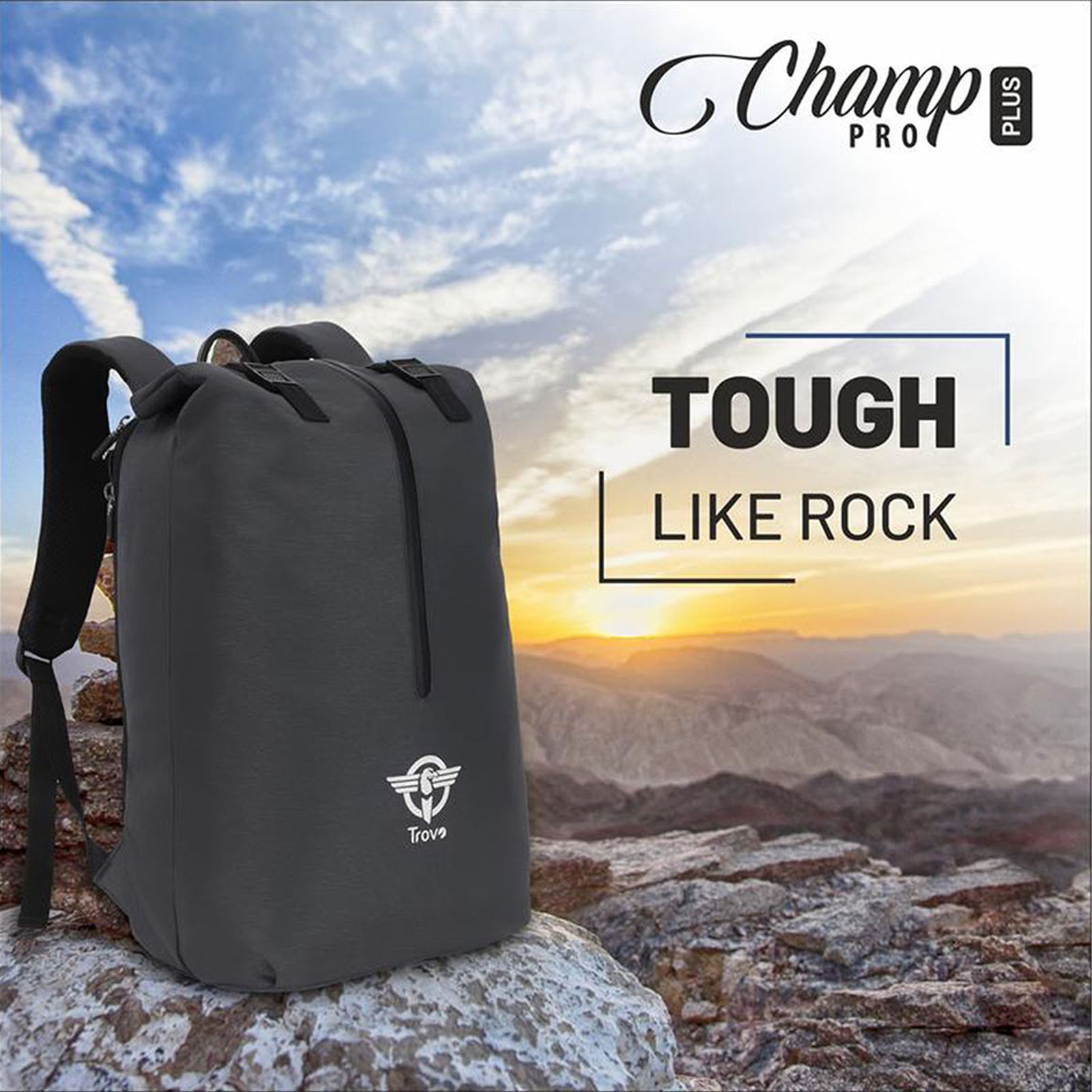 Trovo Champ Pro Plus Polyester Backpack for Laptop (Shock Proof, TLB-82-BLACK, Black)_7