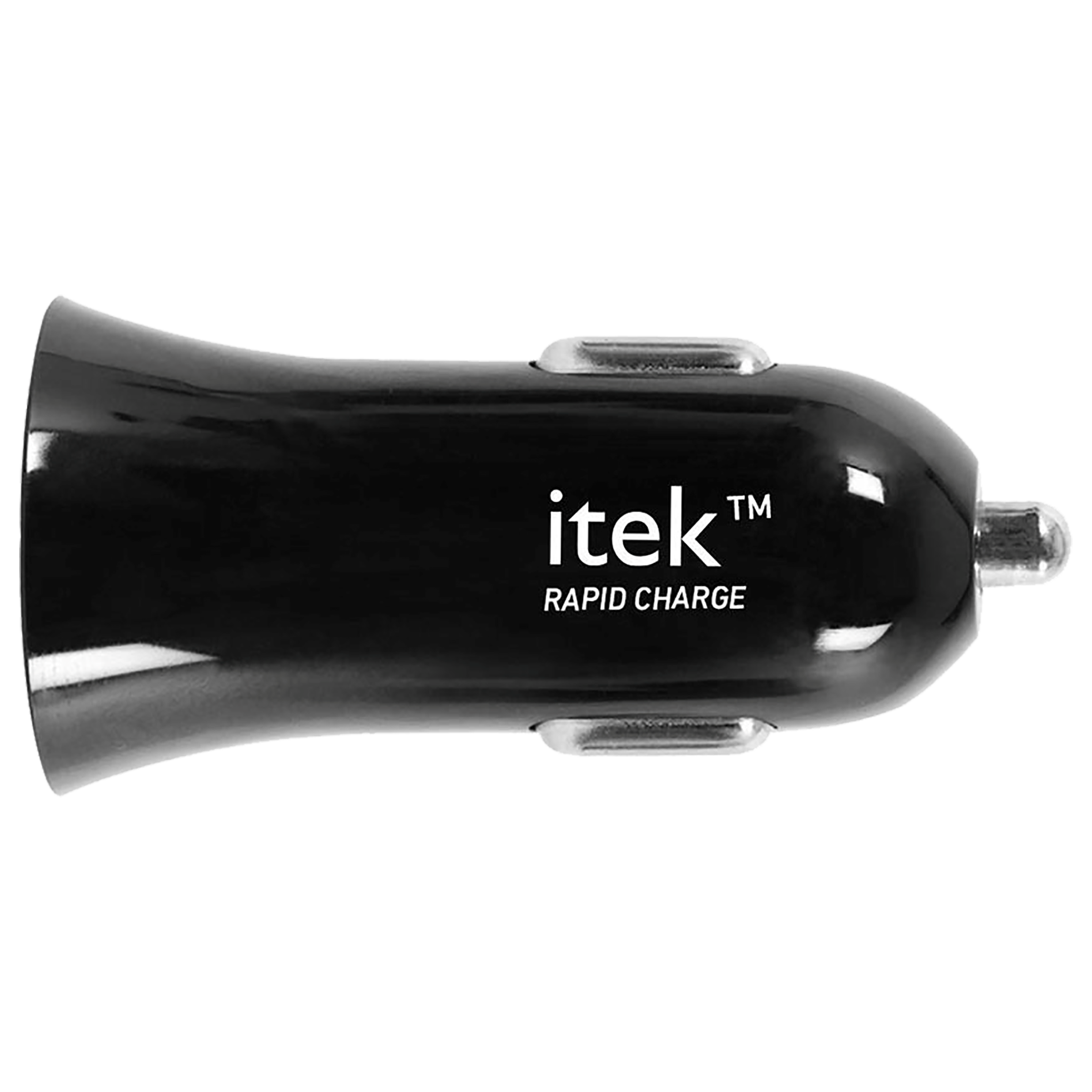 itek CCH004_BK 2 USB Ports Car Charging Adapter (Smart Microchip, Jet Black)_4