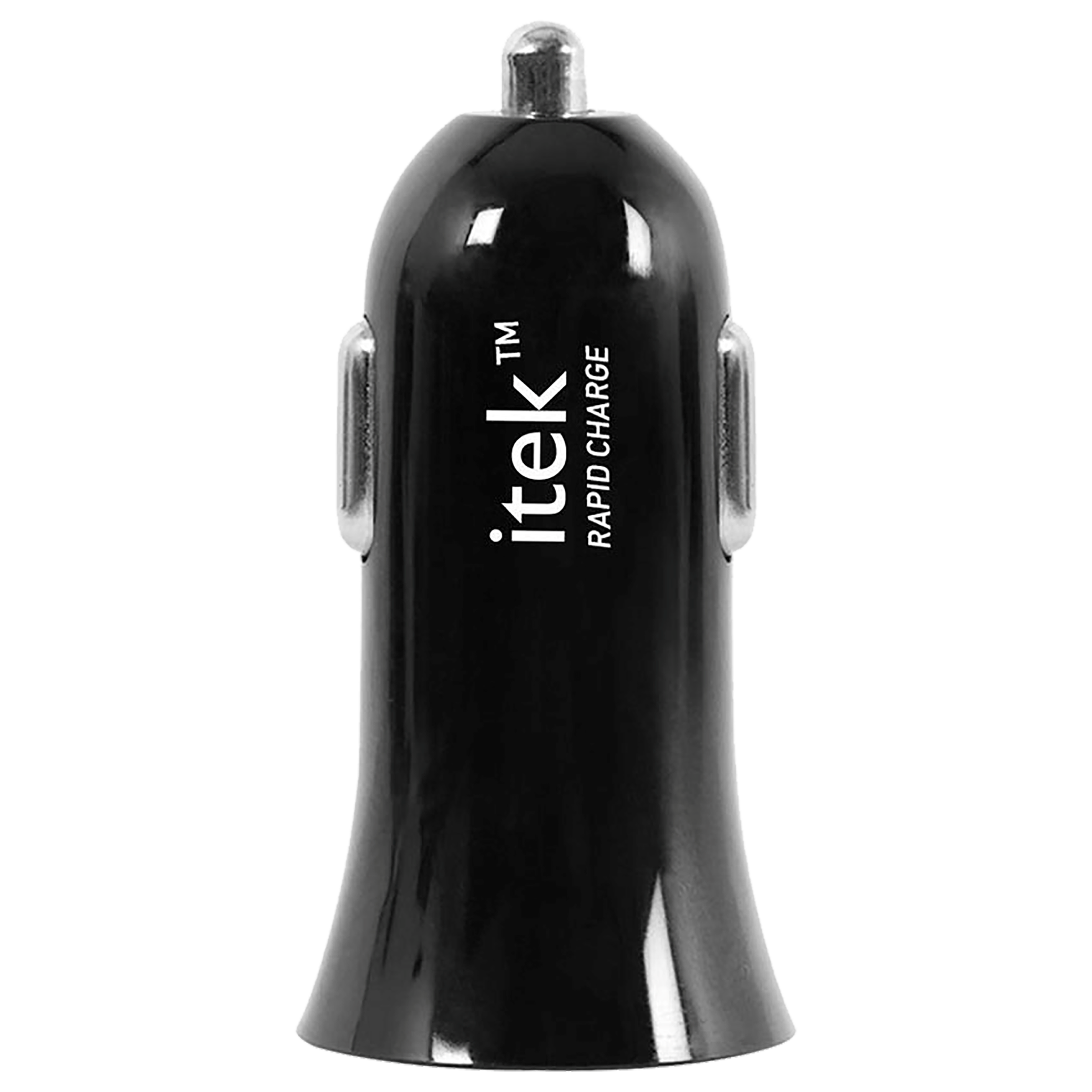 itek CCH004_BK 2 USB Ports Car Charging Adapter (Smart Microchip, Jet Black)_1