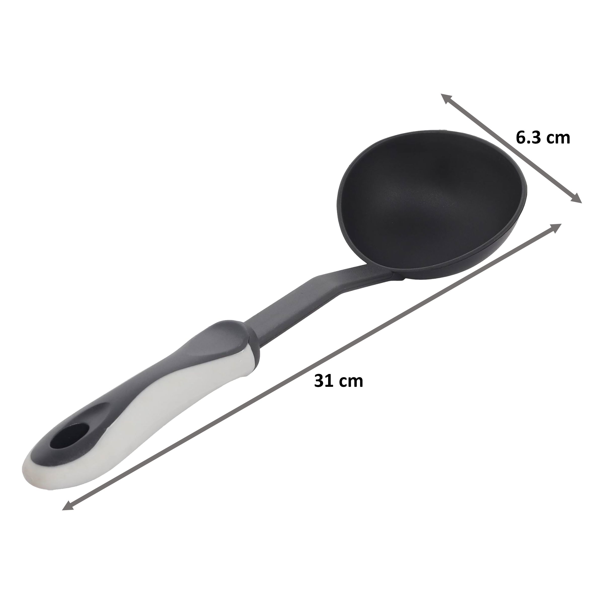 Sabichi Spoon (Soft Touch Grip Handle, Black) Sabichi Spoon (Soft Touch Grip Handle, Black)_2
