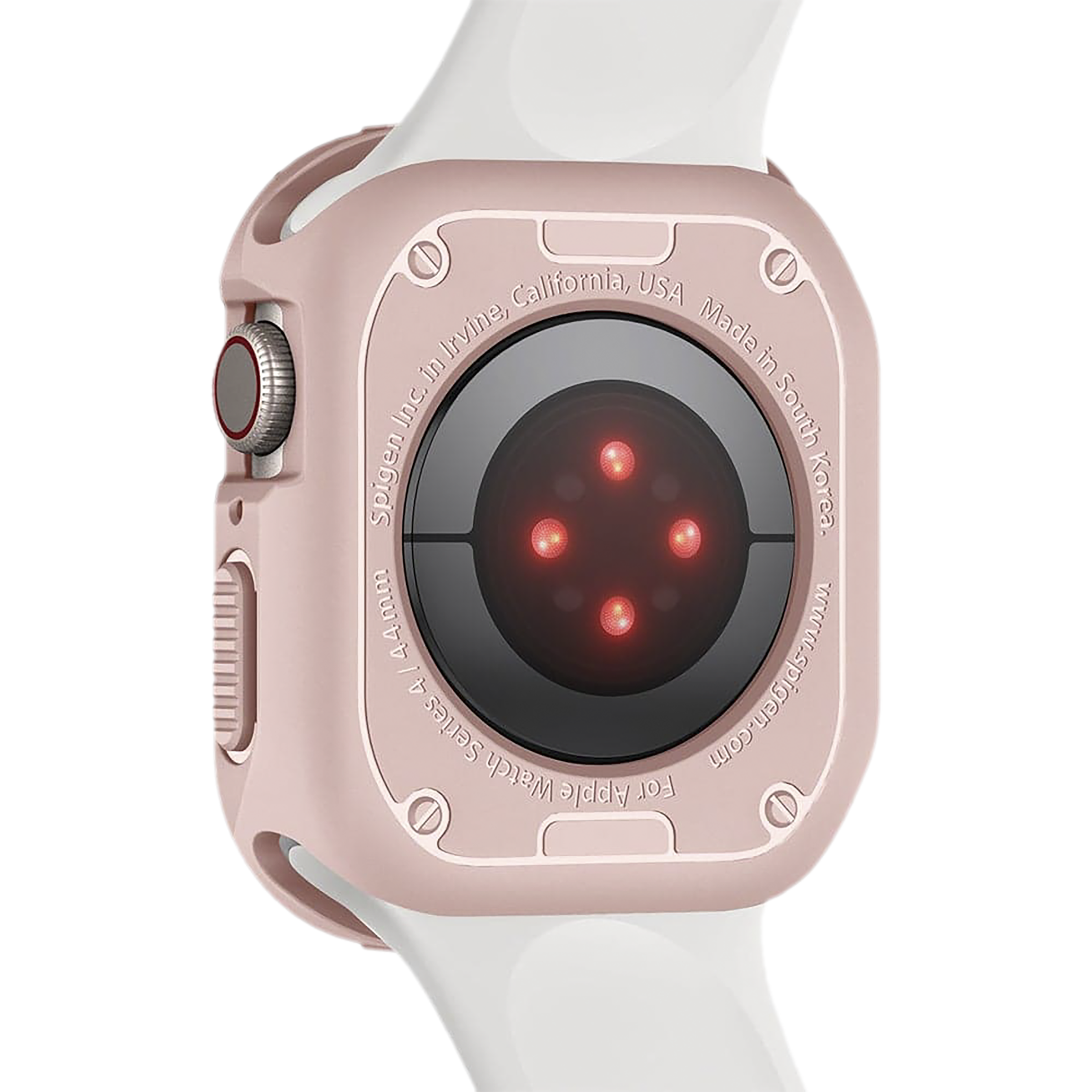Spigen Rugged Armor TPU Case for Apple Watch Series SE 2, SE, 8, 7, 6, 5 & 4 (45mm / 44mm) (Shock-Absorbent Layer, Rose Gold)_5
