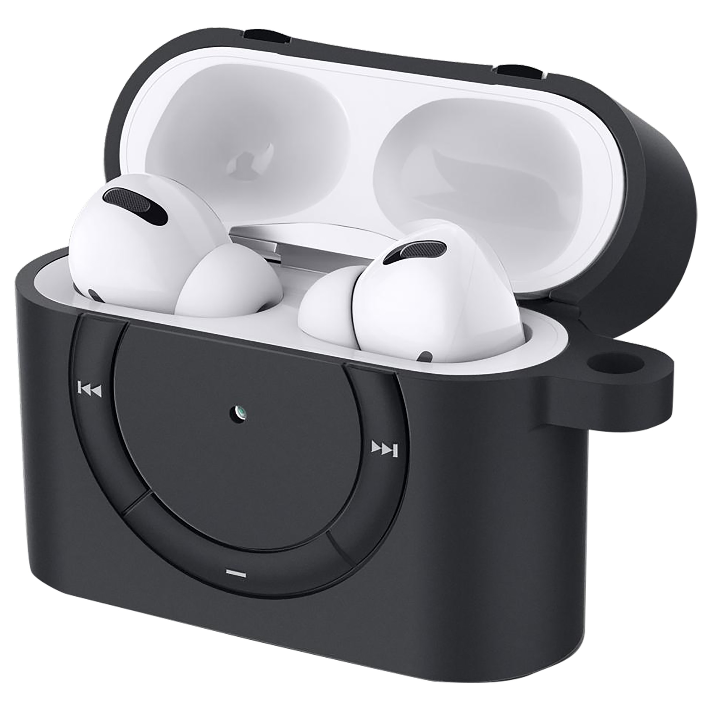 spigen Classic Shuffle Silicone Full Case Cover for Apple AirPods Pro (Retro Inspired Design, Charcoal)_12