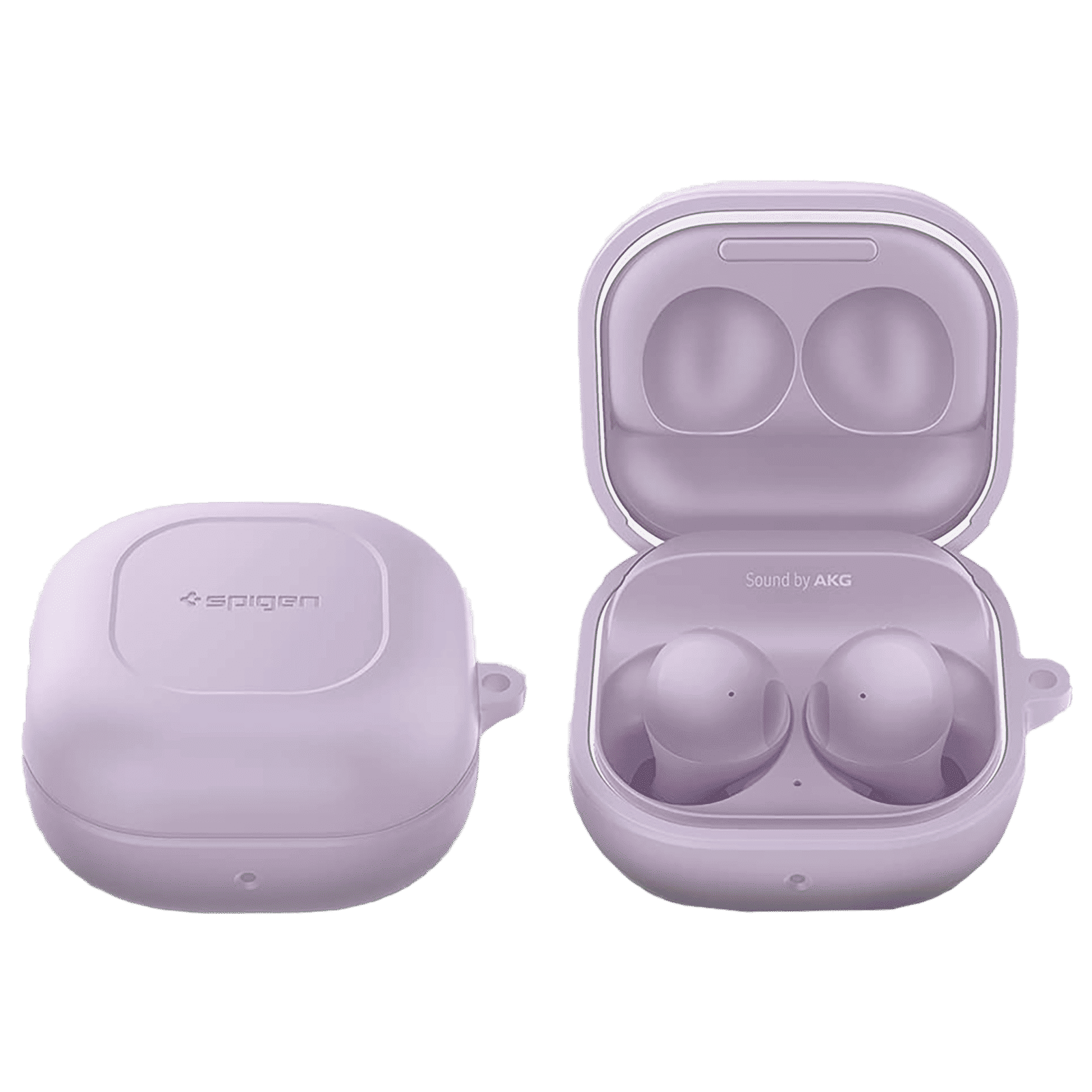spigen Silicone Fit Silicone Full Cover Case For Galaxy Buds 2/Galaxy Buds Pro/Galaxy Buds Live (Cutout Supports The Power Light, ASD02108, Lavender)_11