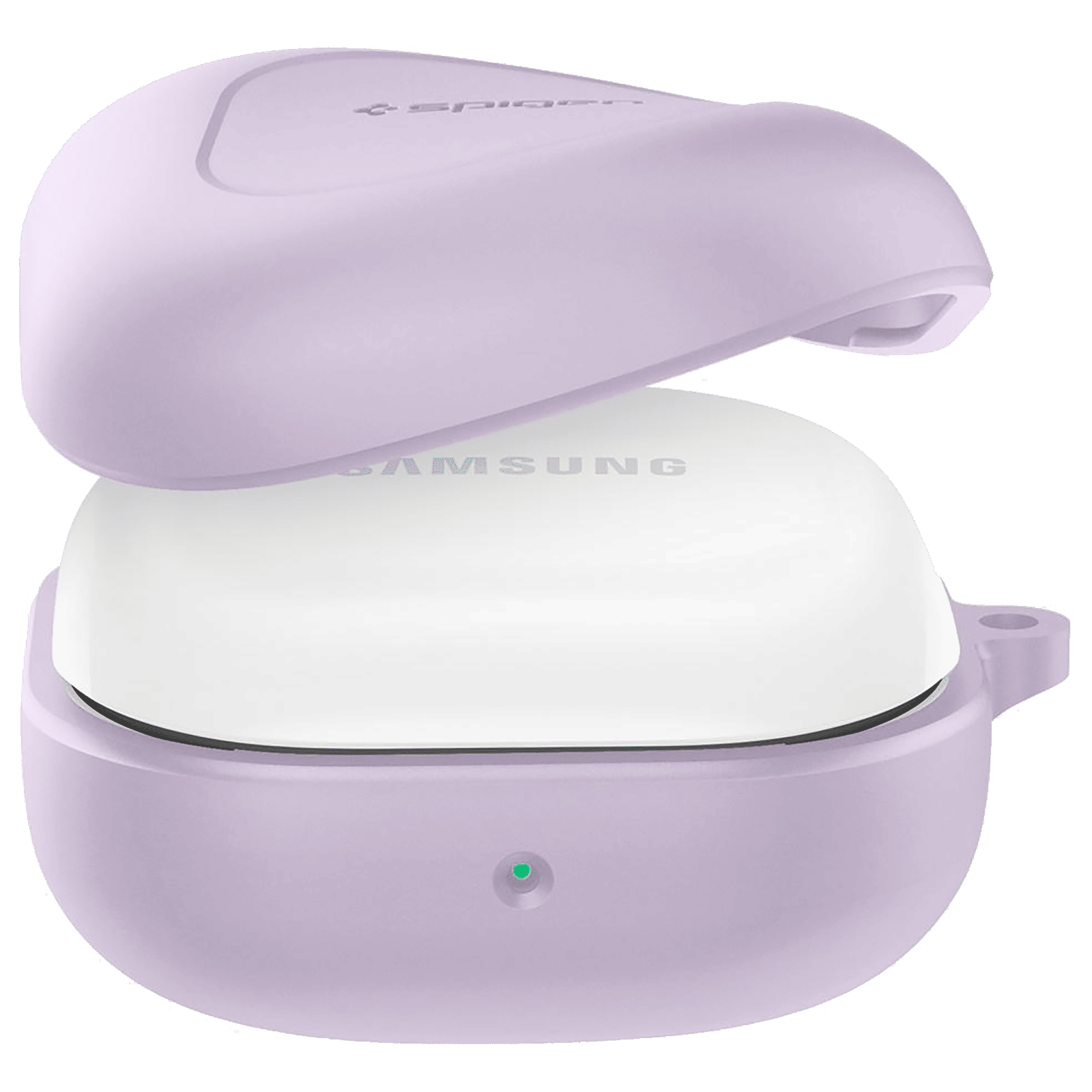 spigen Silicone Fit Silicone Full Cover Case For Galaxy Buds 2/Galaxy Buds Pro/Galaxy Buds Live (Cutout Supports The Power Light, ASD02108, Lavender)_9