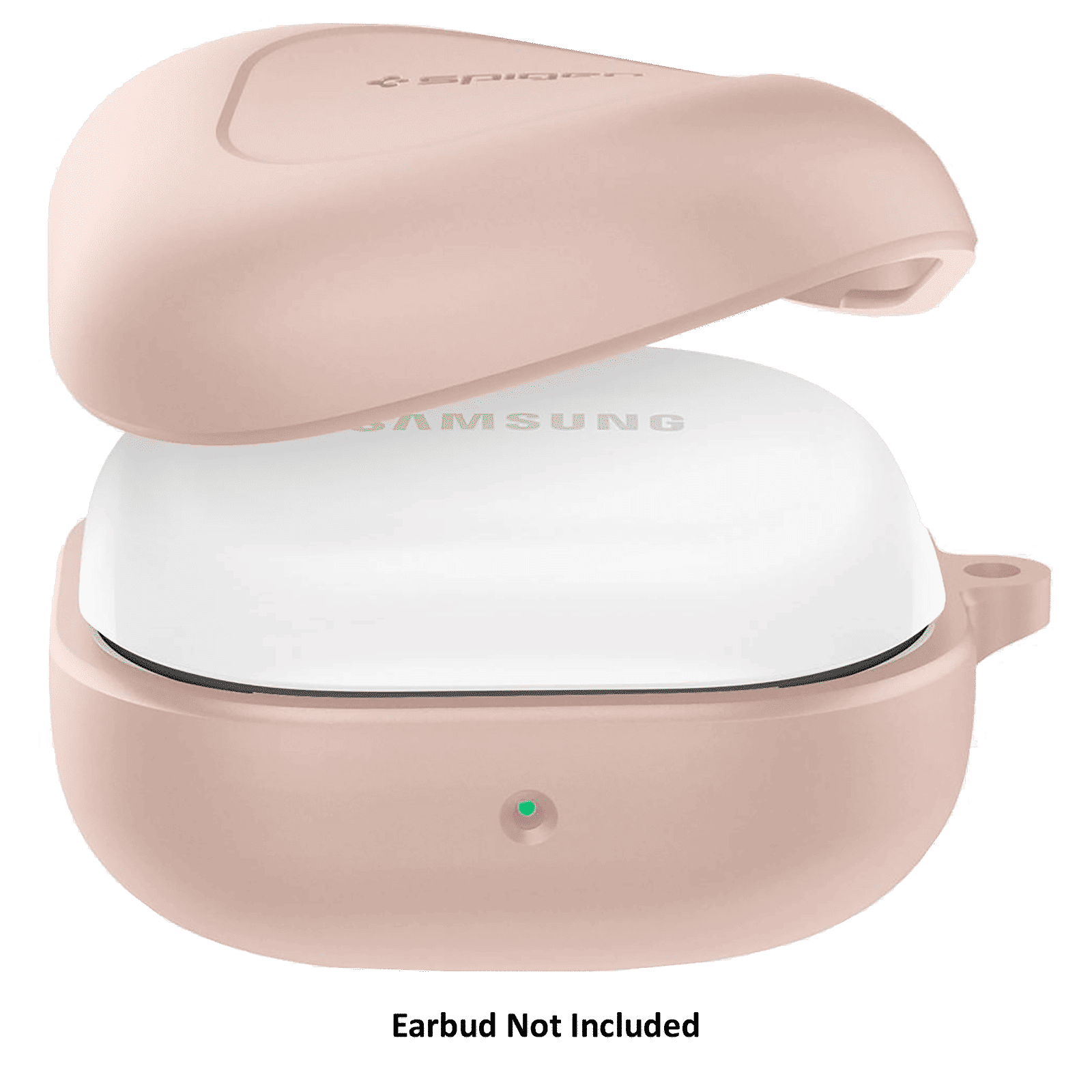 spigen Silicone Fit Silicone Full Cover Case For Galaxy Buds 2/Galaxy Buds Pro/Galaxy Buds Live (Cutout Supports The Power Light, ASD02106, Pink Sand)_3