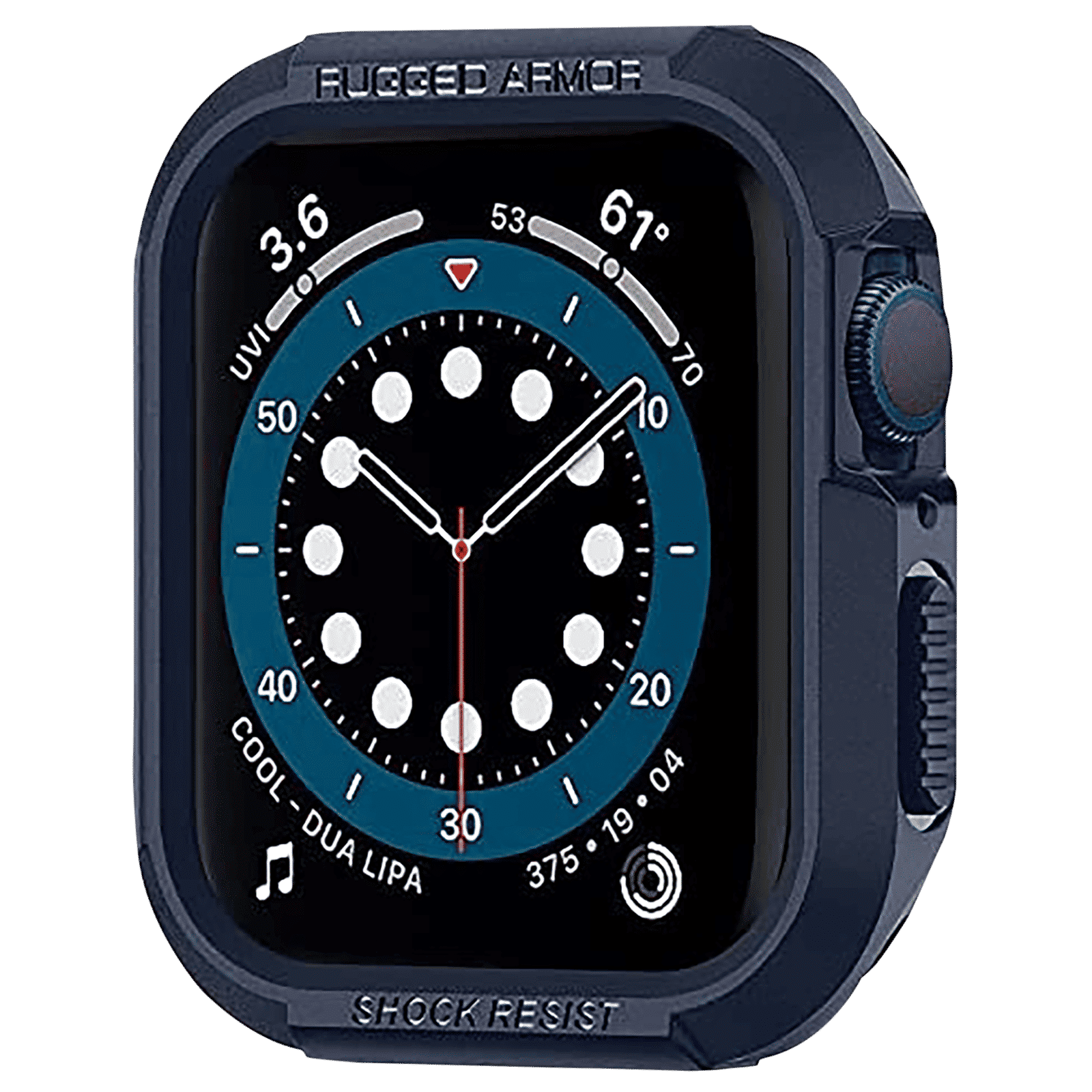 Spigen Rugged Armor TPU Case for Apple Watch Series SE 2, SE, 8, 7, 6, 5 & 4 (41mm / 40mm) (Shock-Absorbent Layer, Navy Blue)_1