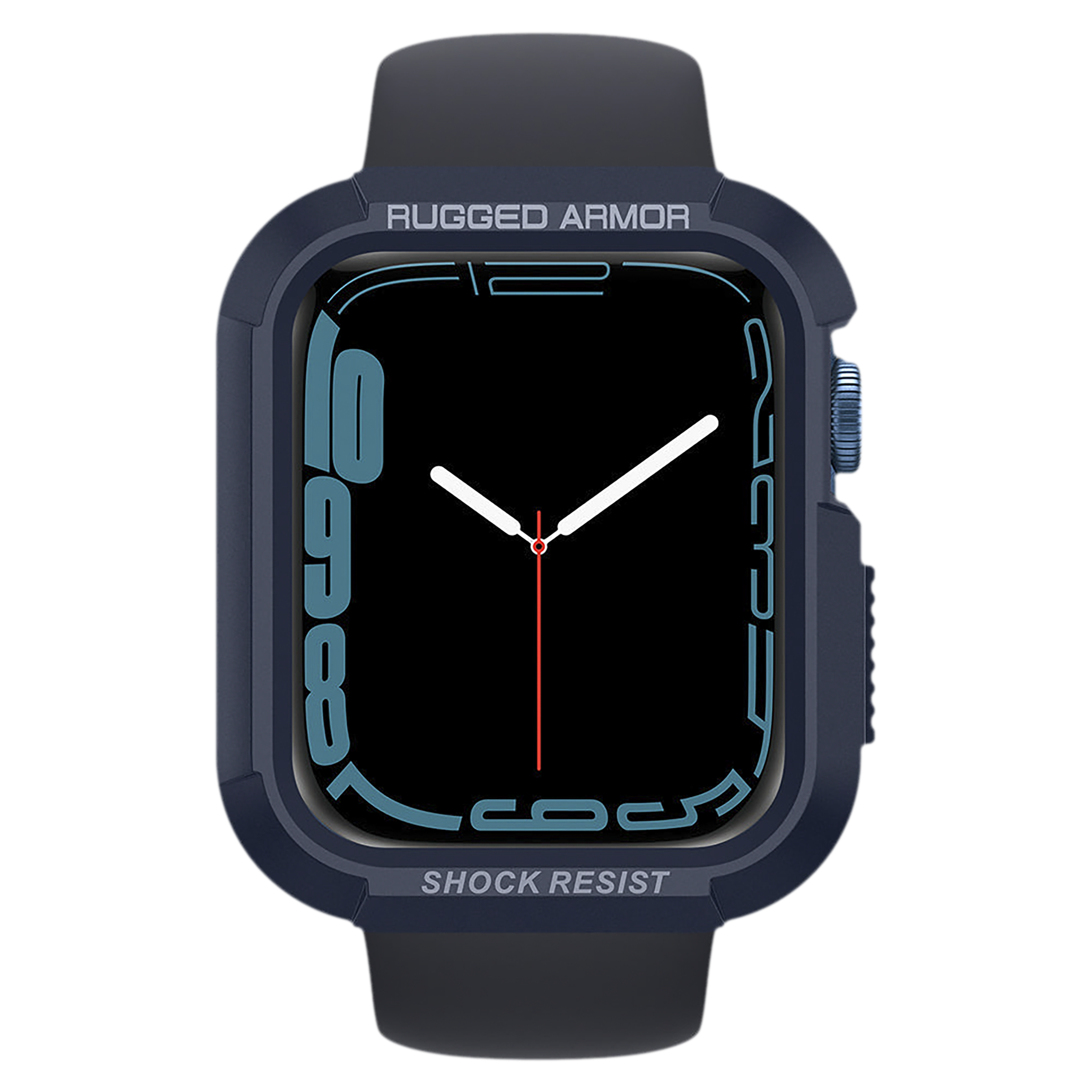 Spigen Rugged Armor TPU Case for Apple Watch Series SE 2, SE, 8, 7, 6, 5 & 4 (41mm / 40mm) (Shock-Absorbent Layer, Navy Blue)_3