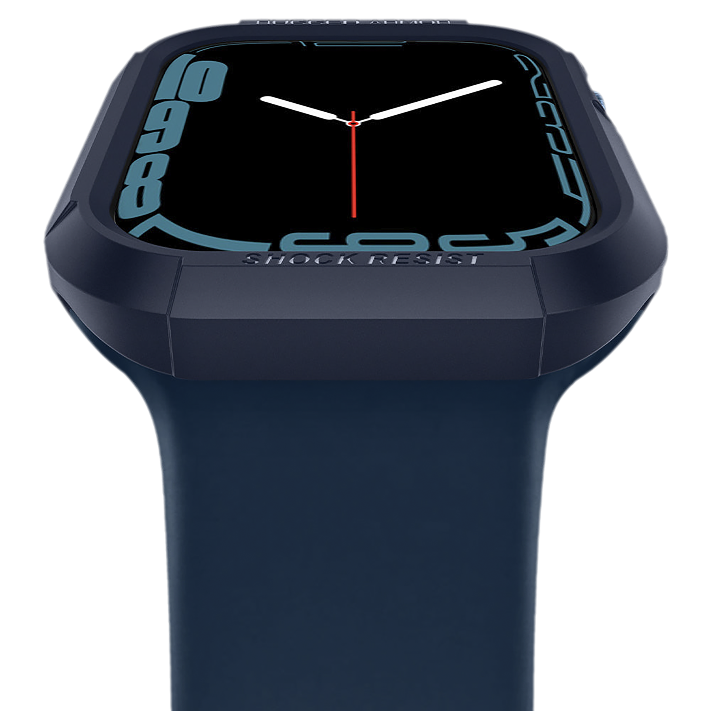 Spigen Rugged Armor TPU Case for Apple Watch Series SE 2, SE, 8, 7, 6, 5 & 4 (41mm / 40mm) (Shock-Absorbent Layer, Navy Blue)_6