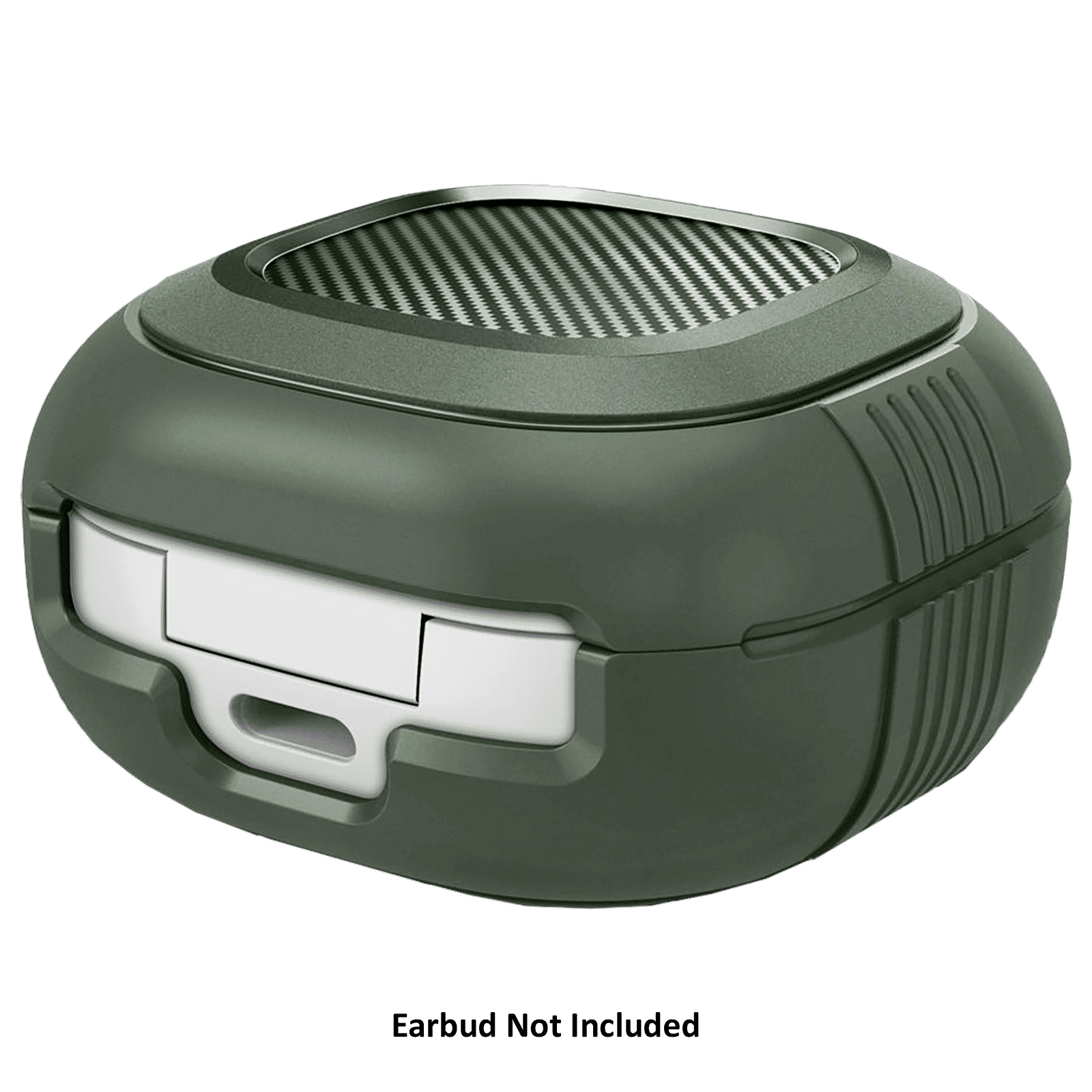 spigen Rugged Armor TPU & PC Full Cover Case For Galaxy Buds 2/Galaxy Buds Pro/Galaxy Buds Live (Cutout Supports The Power Light, ASD02474, Military Green)_2