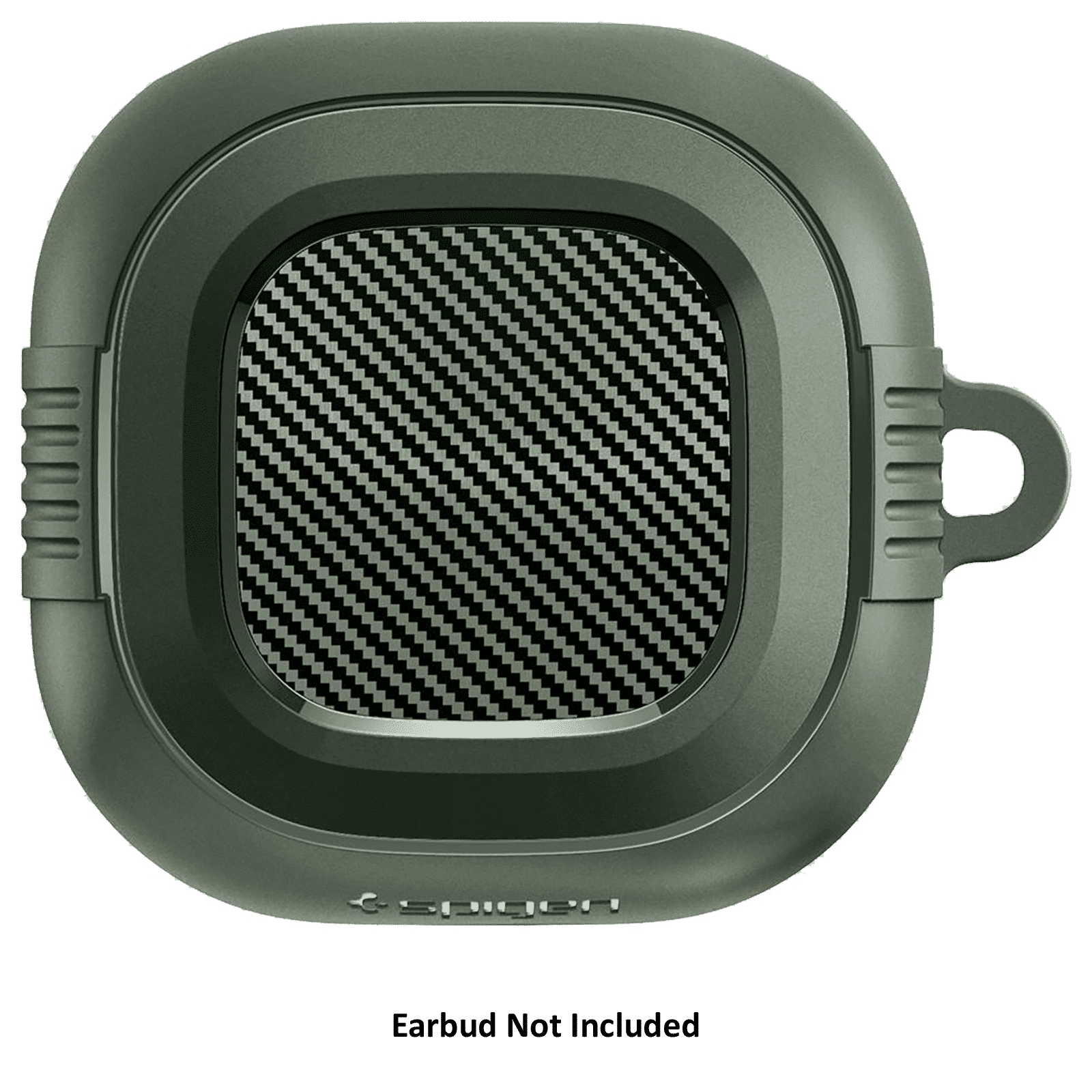 spigen Rugged Armor TPU & PC Full Cover Case For Galaxy Buds 2/Galaxy Buds Pro/Galaxy Buds Live (Cutout Supports The Power Light, ASD02474, Military Green)_3