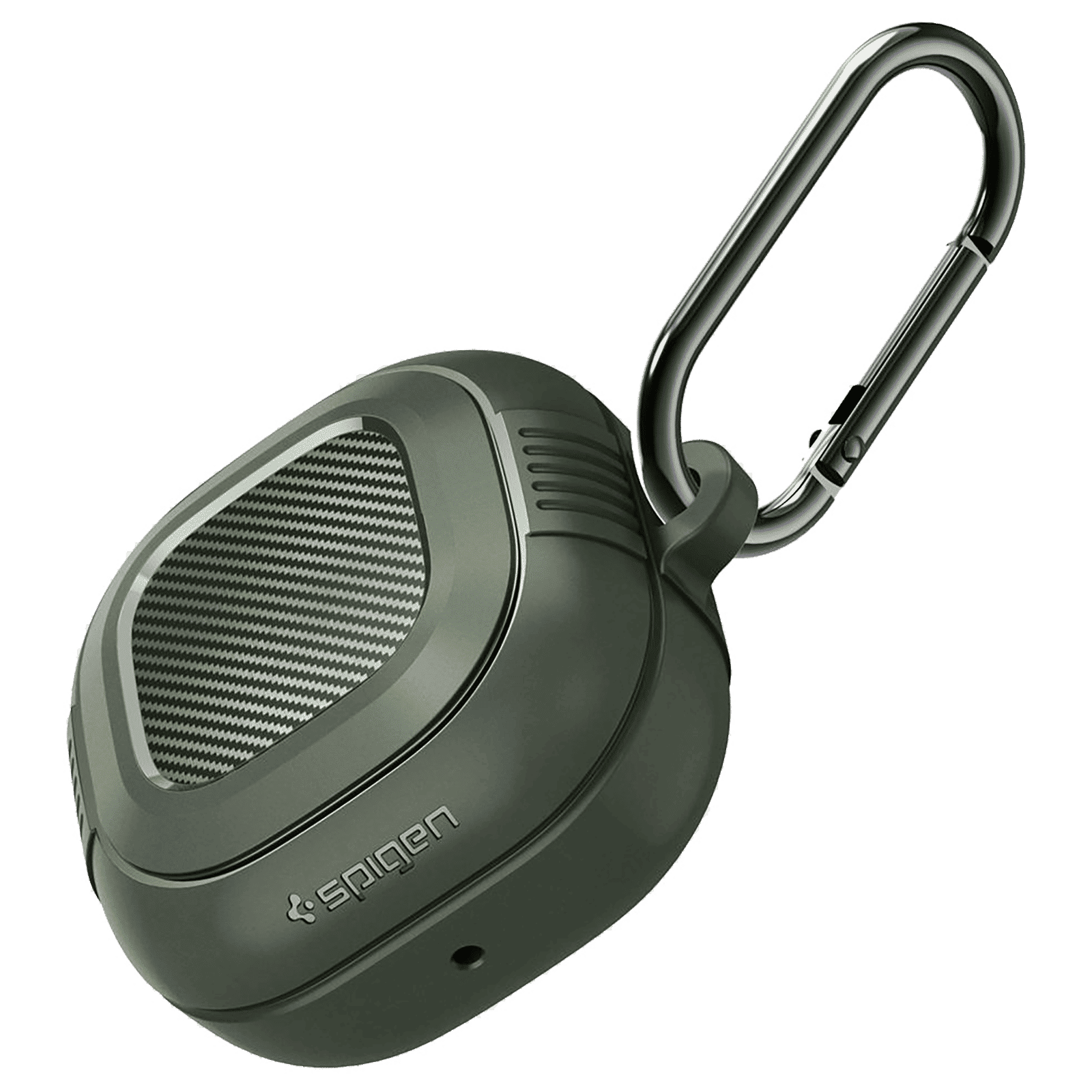 spigen Rugged Armor TPU & PC Full Cover Case For Galaxy Buds 2/Galaxy Buds Pro/Galaxy Buds Live (Cutout Supports The Power Light, ASD02474, Military Green)_5