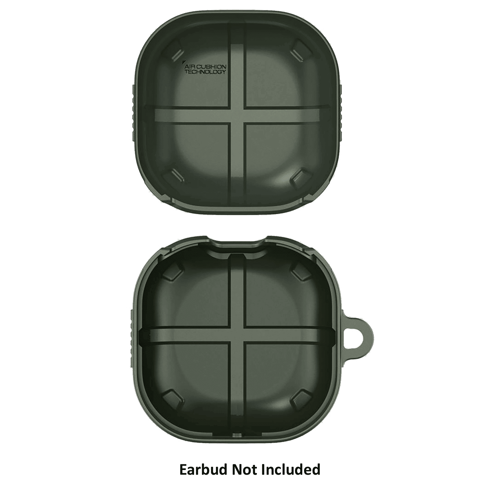 spigen Rugged Armor TPU & PC Full Cover Case For Galaxy Buds 2/Galaxy Buds Pro/Galaxy Buds Live (Cutout Supports The Power Light, ASD02474, Military Green)_6