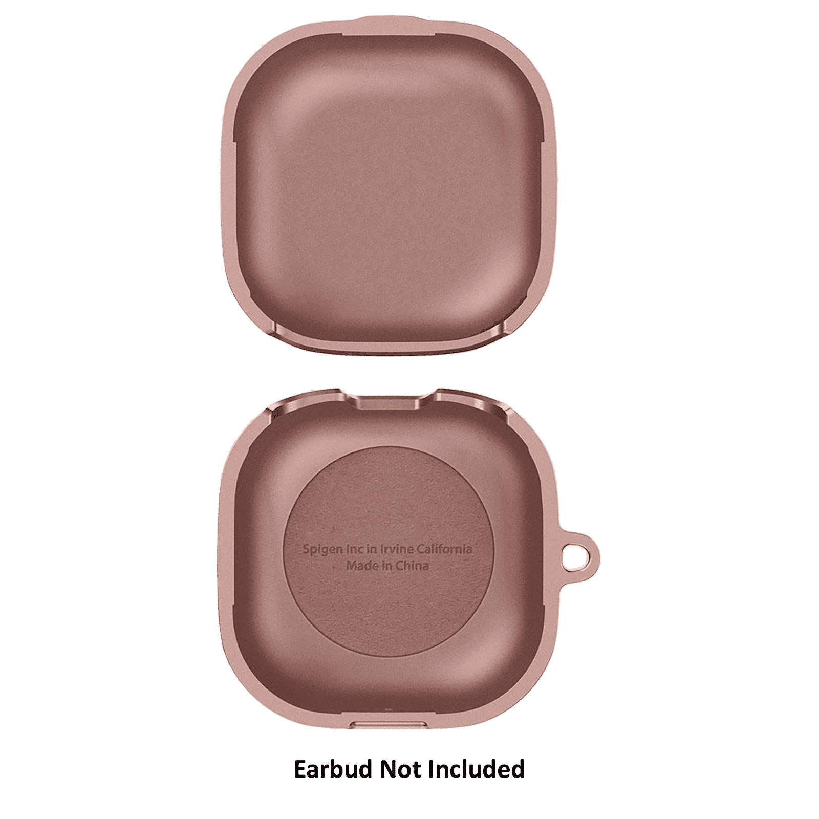 spigen Classic Fit TPU and Polycarbonate Back Cover for Galaxy Buds 2, Galaxy Buds Pro and Galaxy Buds Live (Metal Carabiner, Bronze)_4