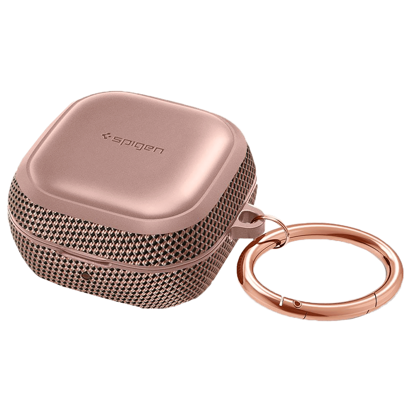 spigen Classic Fit TPU and Polycarbonate Back Cover for Galaxy Buds 2, Galaxy Buds Pro and Galaxy Buds Live (Metal Carabiner, Bronze)_8