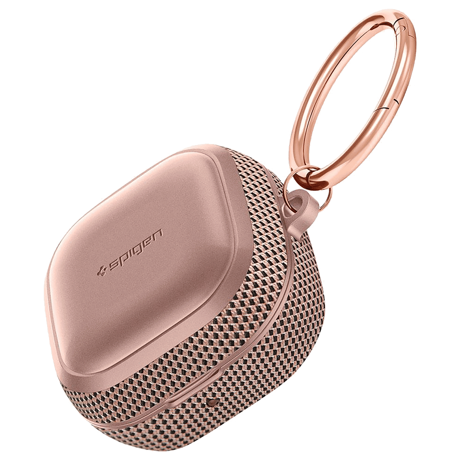 spigen Classic Fit TPU and Polycarbonate Back Cover for Galaxy Buds 2, Galaxy Buds Pro and Galaxy Buds Live (Metal Carabiner, Bronze)_9