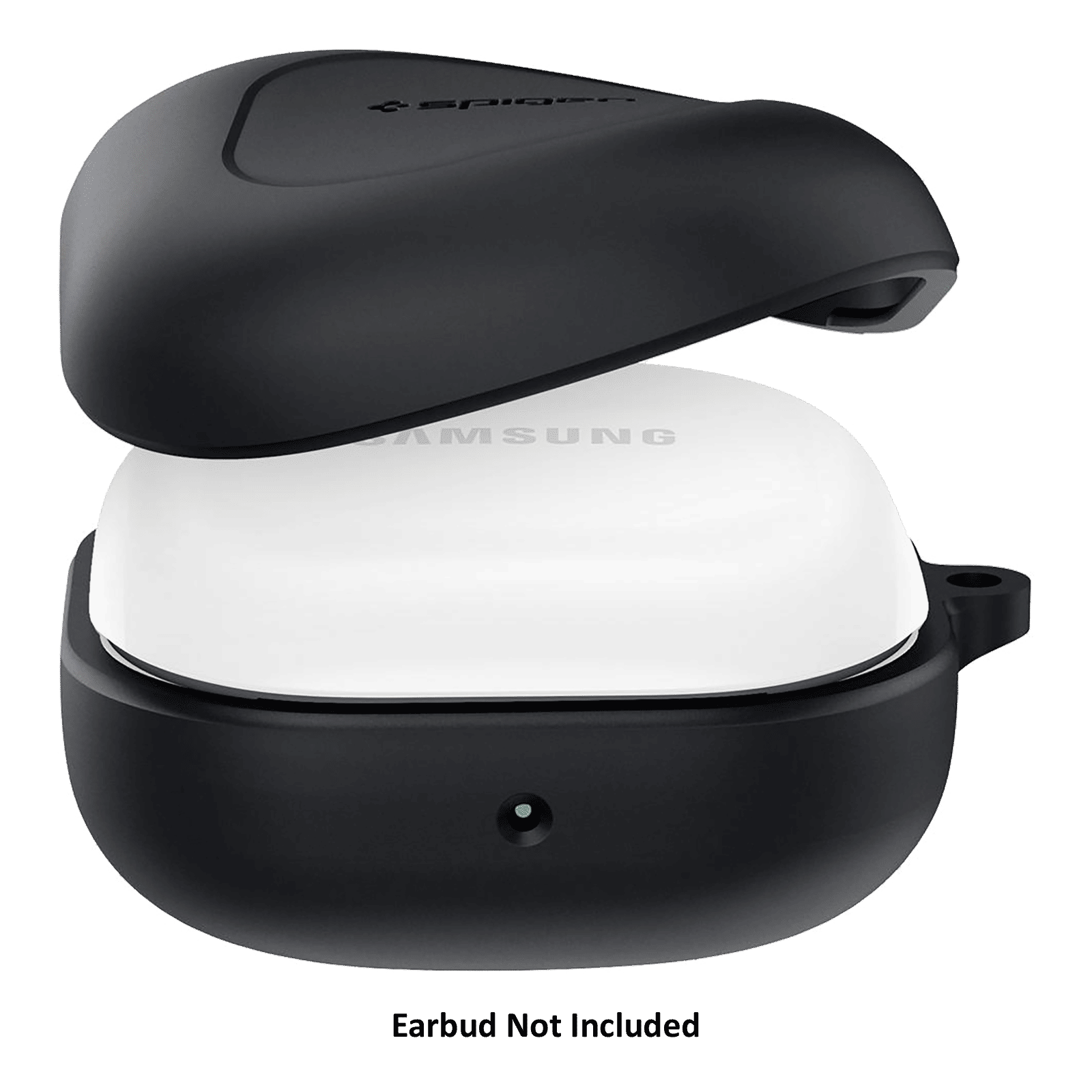 spigen Silicone Fit Silicone Full Cover Case For Galaxy Buds 2/Galaxy Buds Pro/Galaxy Buds Live (Cutout Supports The Power Light, ASD01277, Black)_4