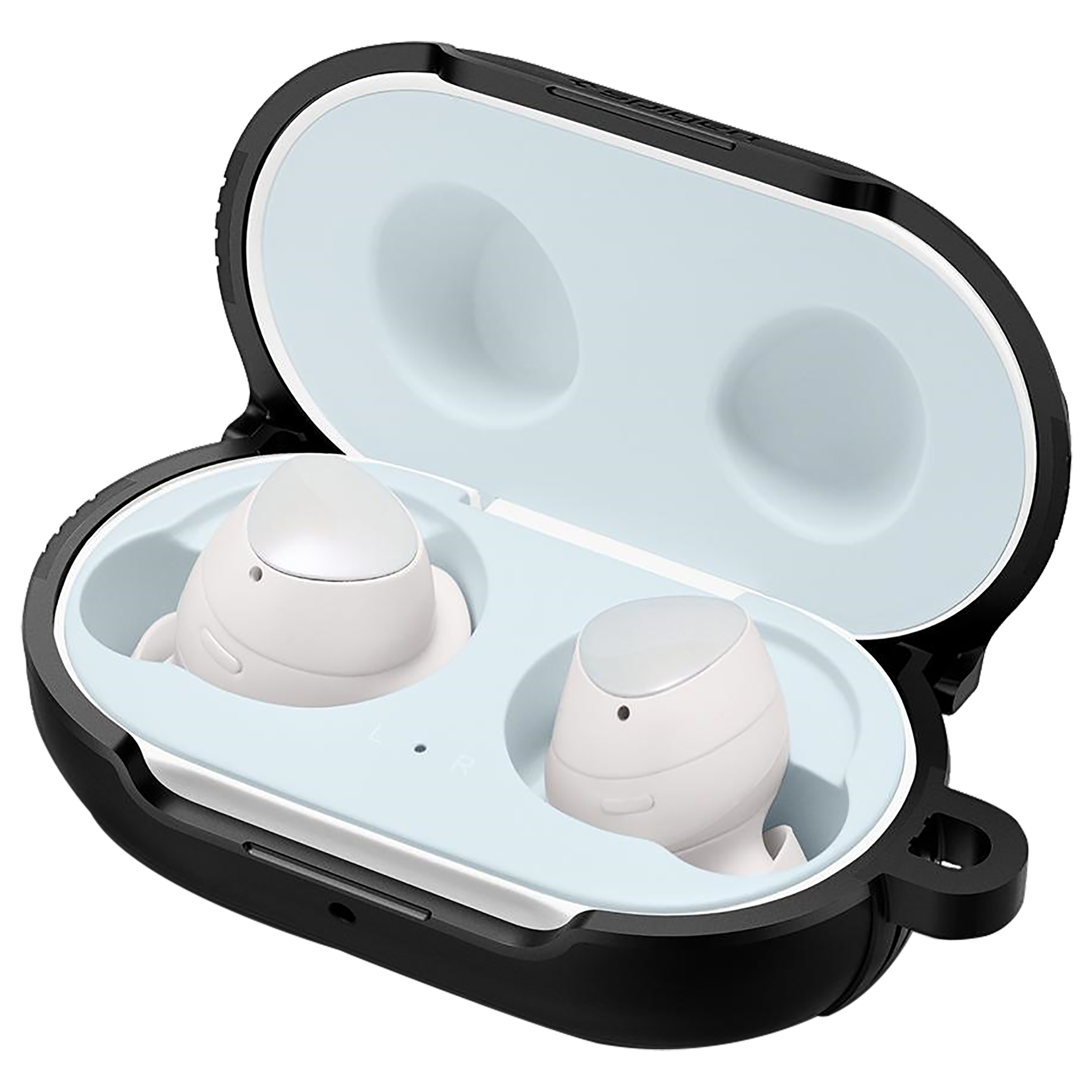 spigen Rugged Armor TPU & PC Full Cover Case For Galaxy Buds+/Galaxy Buds (Fully Compatible With Wireless Charging, ASD00993, Matte Black)_7