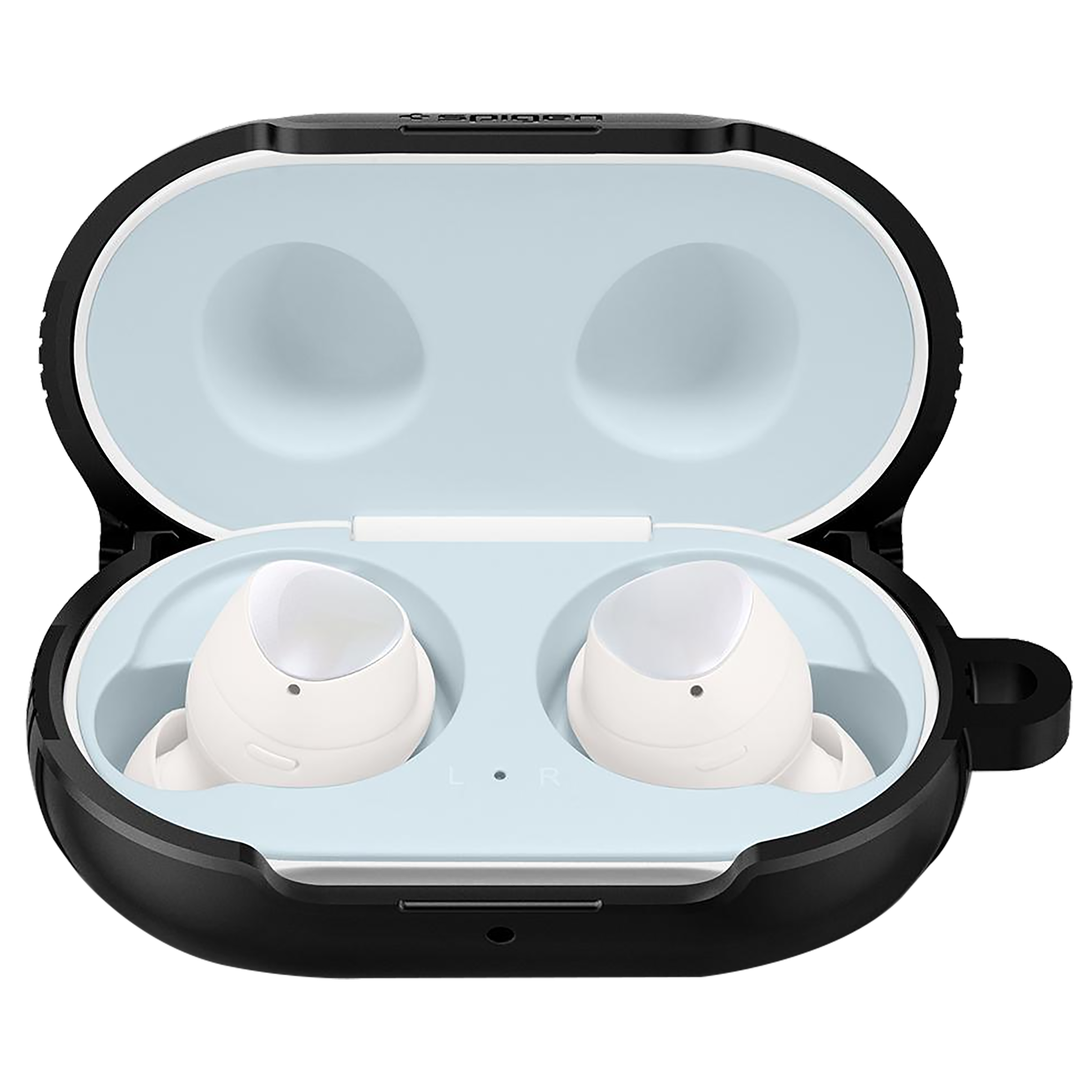 spigen Rugged Armor TPU & PC Full Cover Case For Galaxy Buds+/Galaxy Buds (Fully Compatible With Wireless Charging, ASD00993, Matte Black)_8