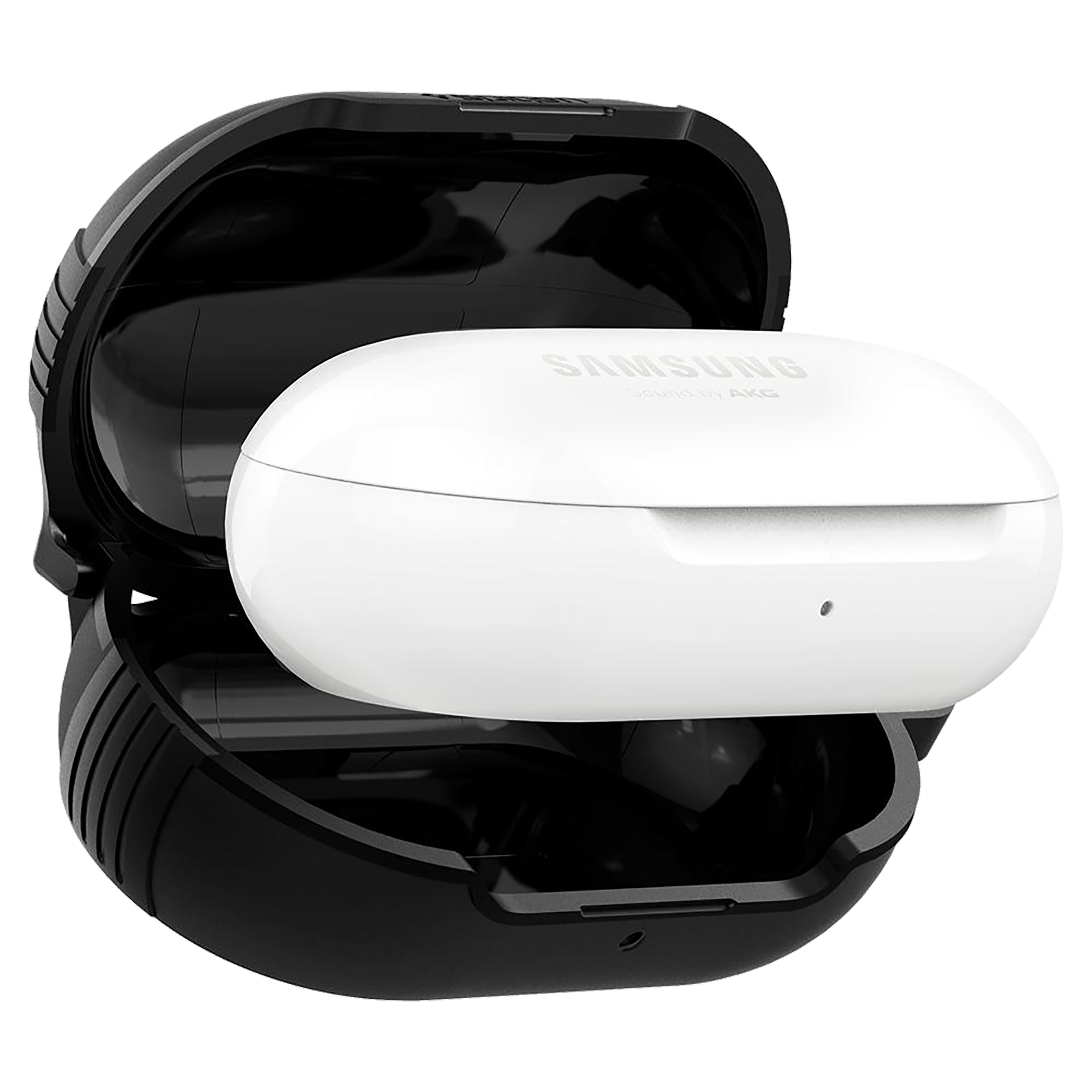 spigen Rugged Armor TPU & PC Full Cover Case For Galaxy Buds+/Galaxy Buds (Fully Compatible With Wireless Charging, ASD00993, Matte Black)_9