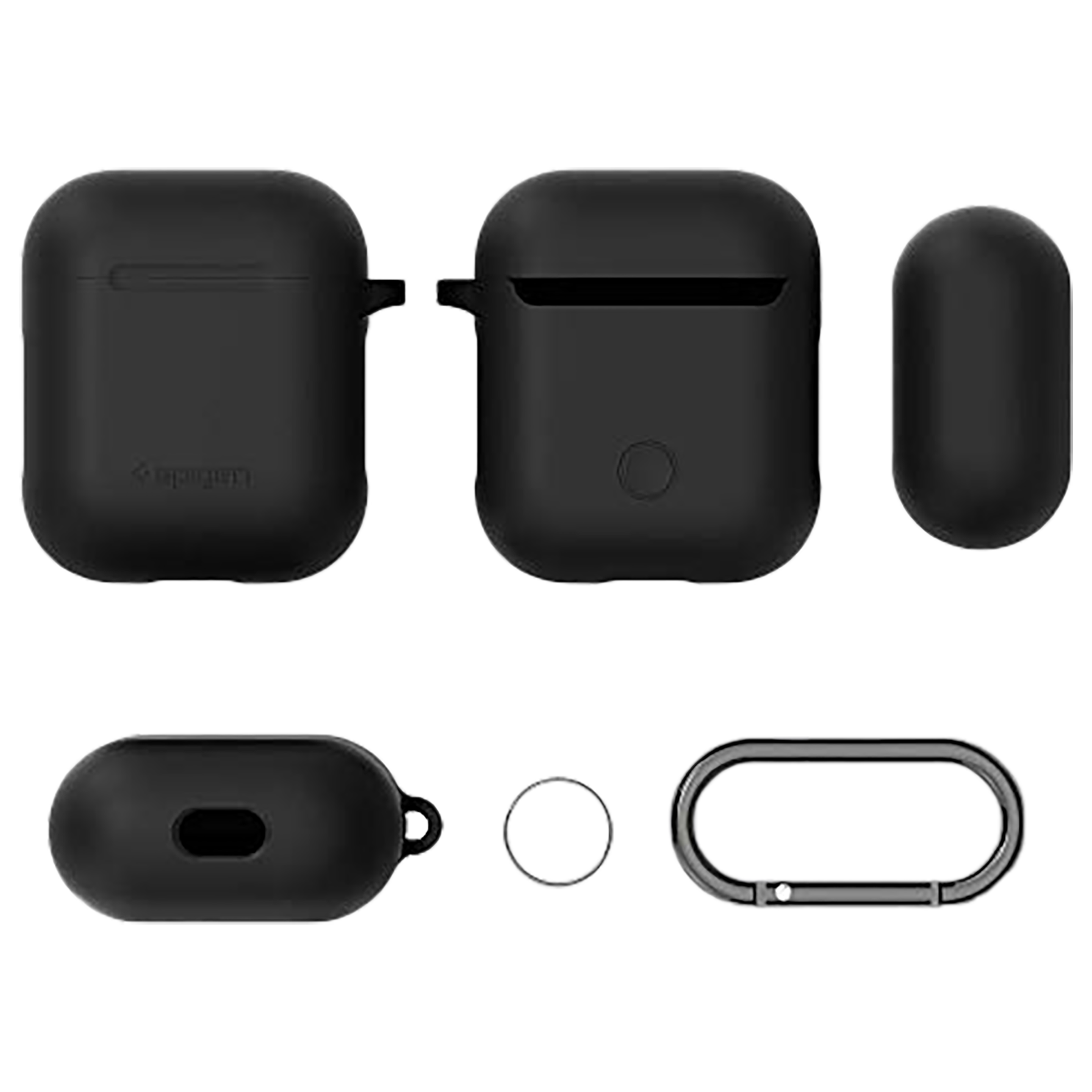 spigen Silicone Fit TPU Full Cover Case For Apple AirPods (Flexible & Shock-Absorbent Layer, 066CS24808, Black) spigen Silicone Fit TPU Full Cover Case For Apple AirPods (Flexible & Shock-Absorbent Layer, 066CS24808, Black)_6
