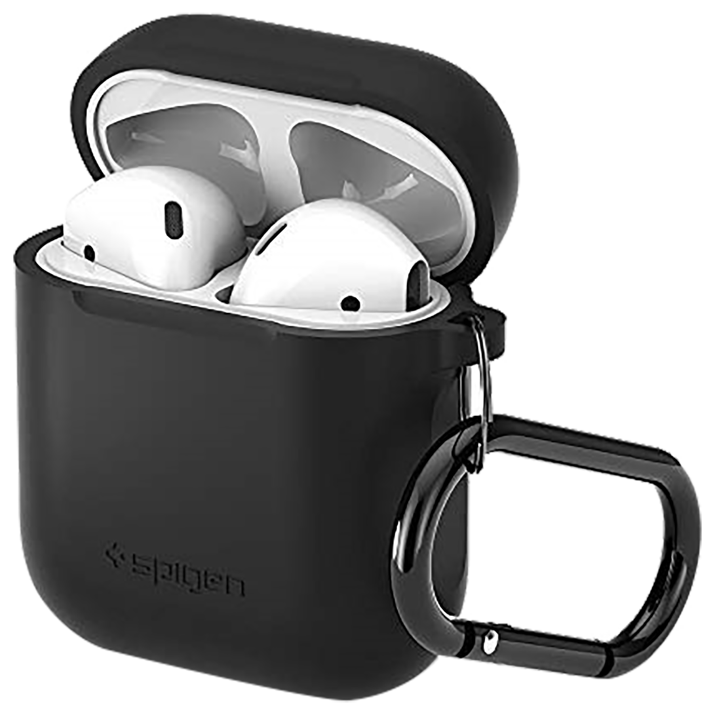 spigen Silicone Fit TPU Full Cover Case For Apple AirPods (Flexible & Shock-Absorbent Layer, 066CS24808, Black) spigen Silicone Fit TPU Full Cover Case For Apple AirPods (Flexible & Shock-Absorbent Layer, 066CS24808, Black)_1