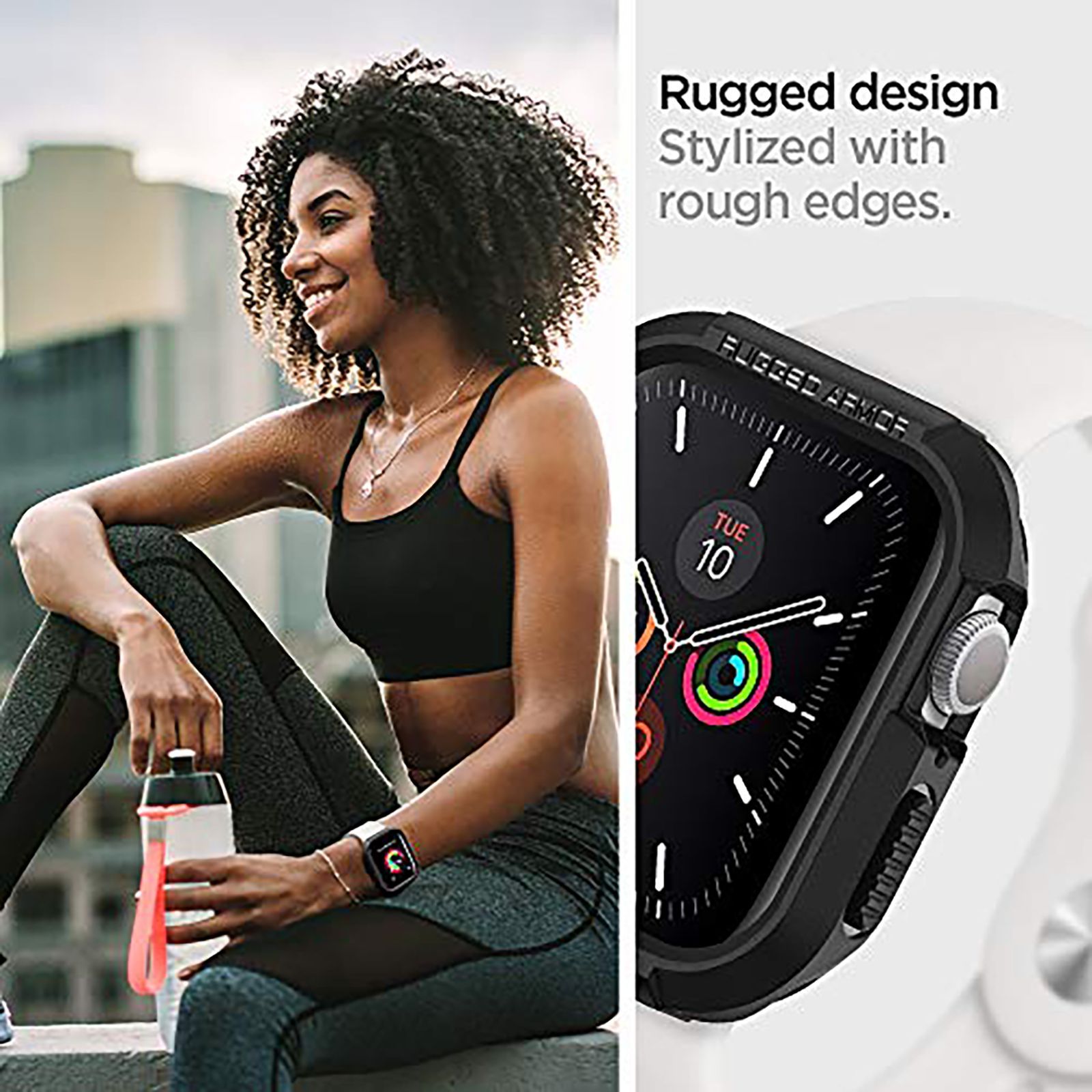 spigen Rugged Armor TPU Case for Apple Watch Series 9, 8, SE2, 7, 6, SE, 5, 4 (41mm / 40mm) (Raised Bezels, Matte Black) spigen Rugged Armor TPU Case for Apple Watch Series 9, 8, SE2, 7, 6, SE, 5, 4 (41mm / 40mm) (Raised Bezels, Matte Black)_12