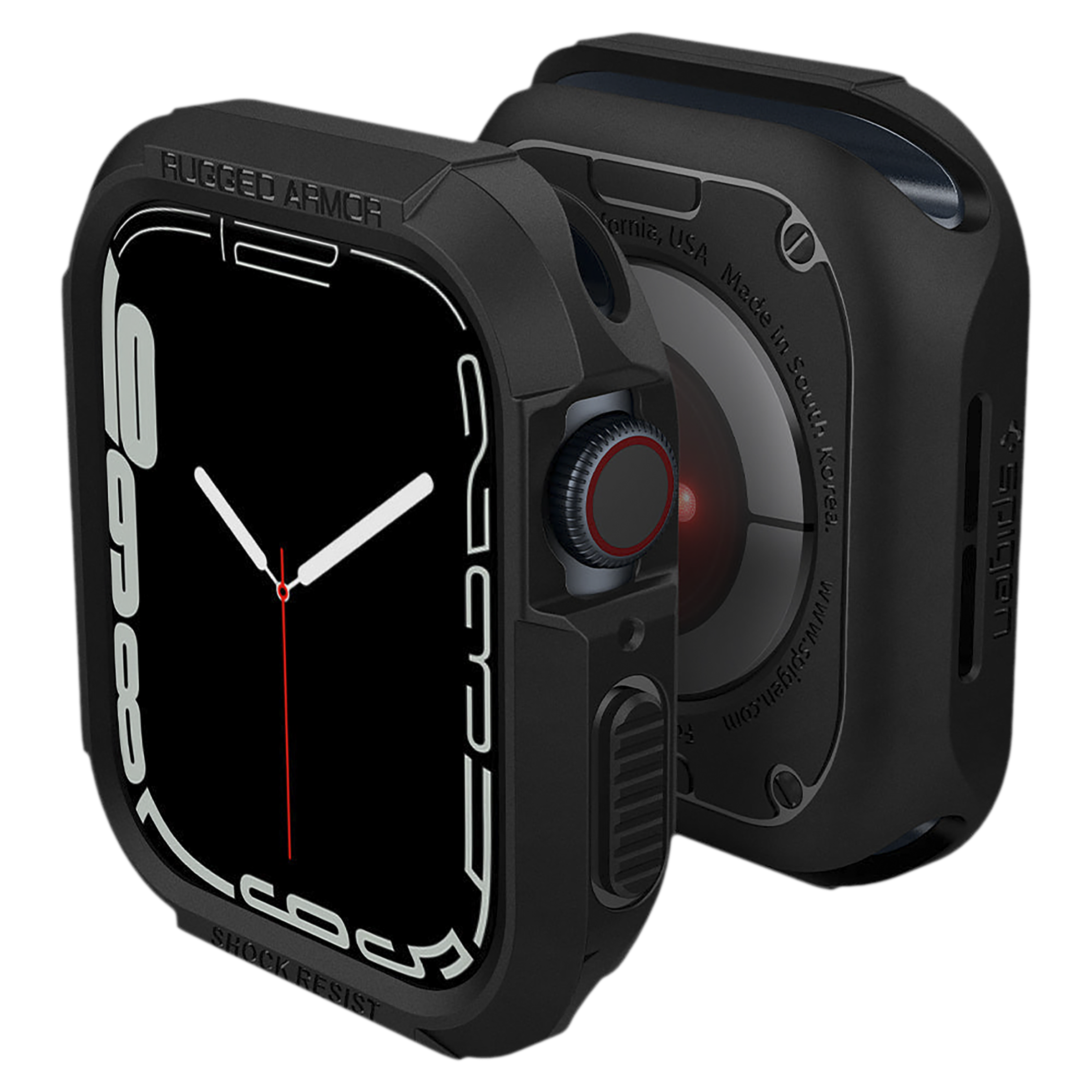 spigen Rugged Armor TPU Case for Apple Watch Series 9, 8, SE2, 7, 6, SE, 5, 4 (41mm / 40mm) (Raised Bezels, Matte Black) spigen Rugged Armor TPU Case for Apple Watch Series 9, 8, SE2, 7, 6, SE, 5, 4 (41mm / 40mm) (Raised Bezels, Matte Black)_4