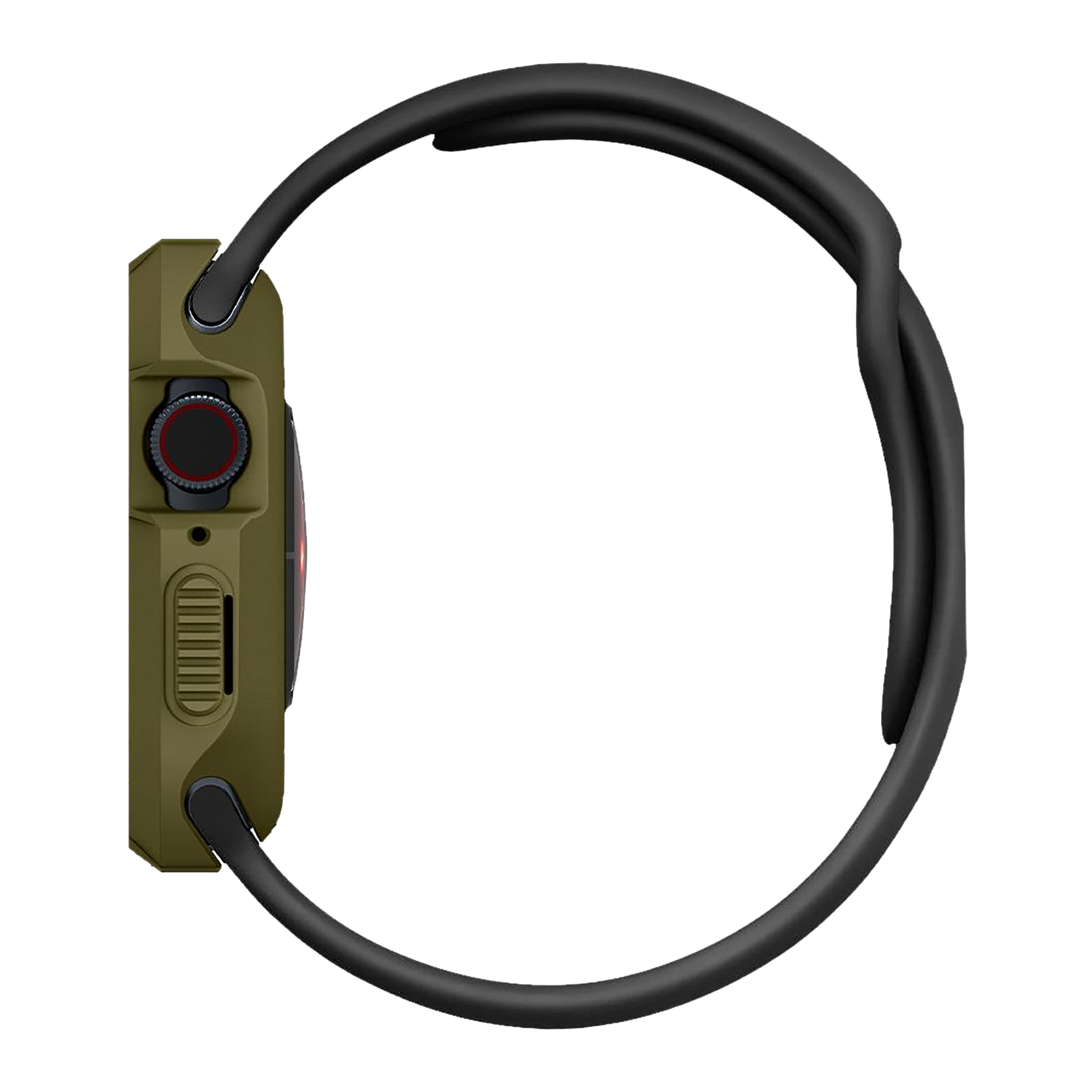 Spigen Rugged Armor TPU Case for Apple Watch Series SE 2, SE, 8, 7, 6, 5 & 4 (45mm / 44mm) (Shock-Absorbent Layer, Olive Green)_11