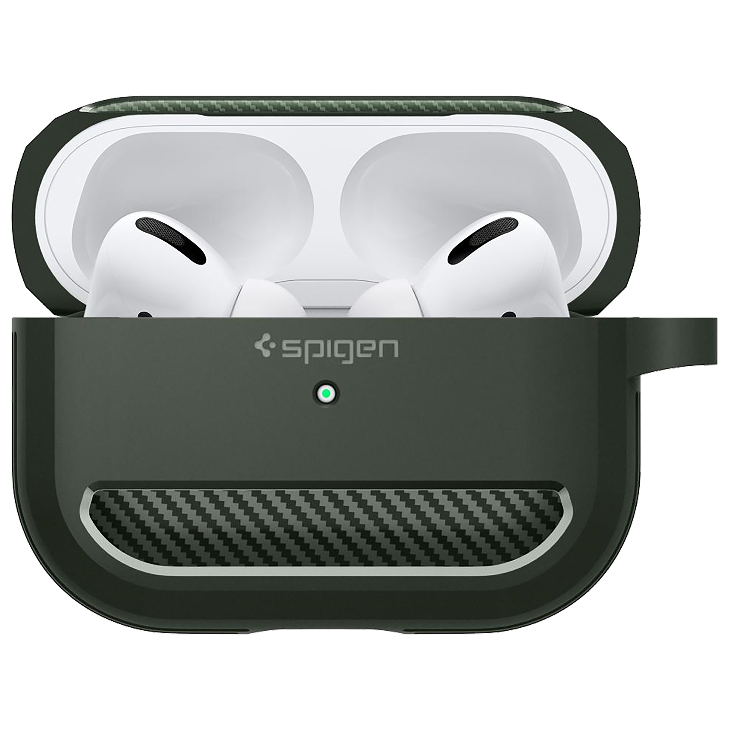 spigen Rugged Armor TPU Full Cover Case For AirPods Pro (Lightweight, ASD01441, Military Green)_11