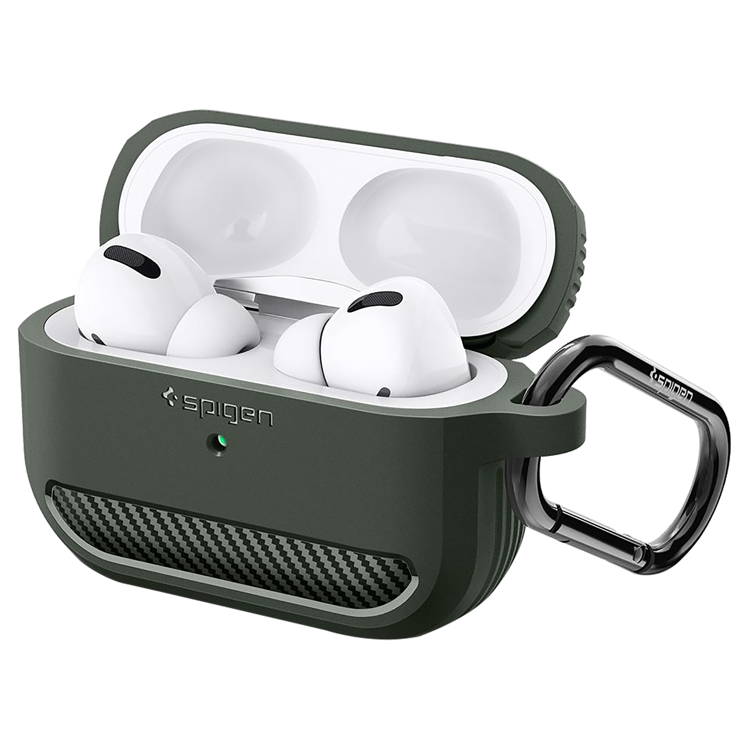 spigen Rugged Armor TPU Full Cover Case For AirPods Pro (Lightweight, ASD01441, Military Green)_16
